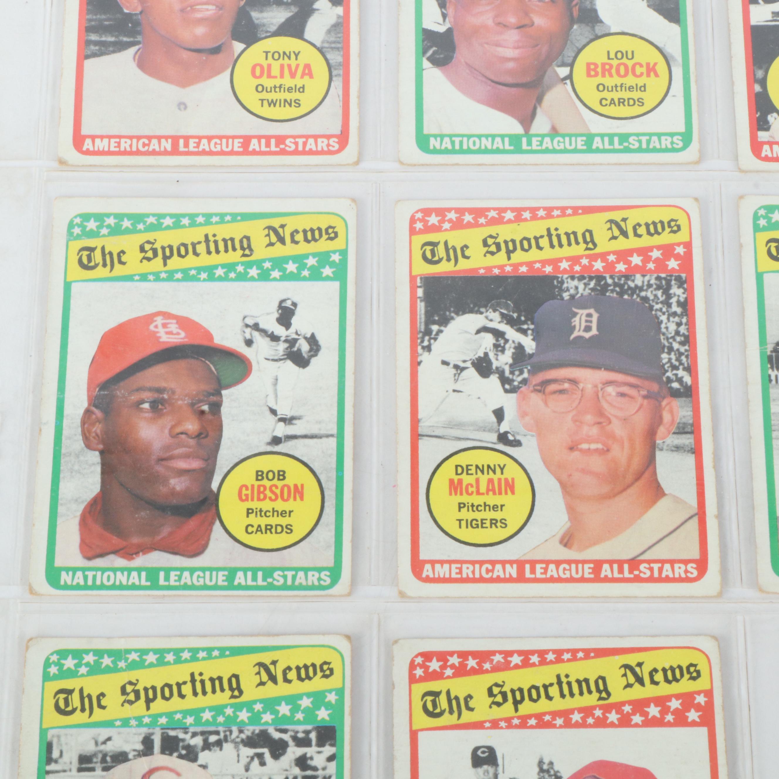 1969 Topps Baseball Cards Featuring Johnny Bench, Bob Gibson, and More