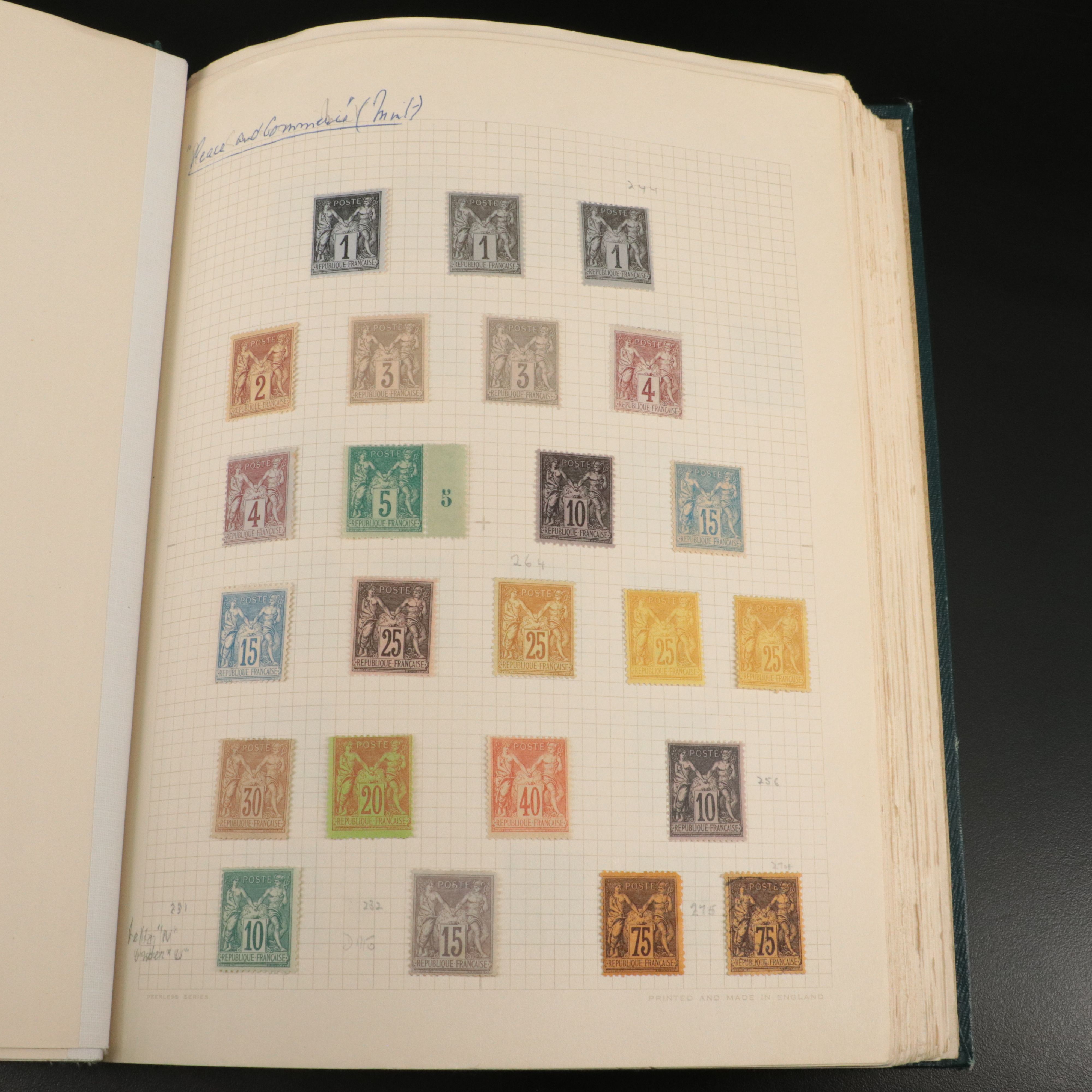 Album of Antique to Vintage French Postage Stamps, 19th Century to 1950s