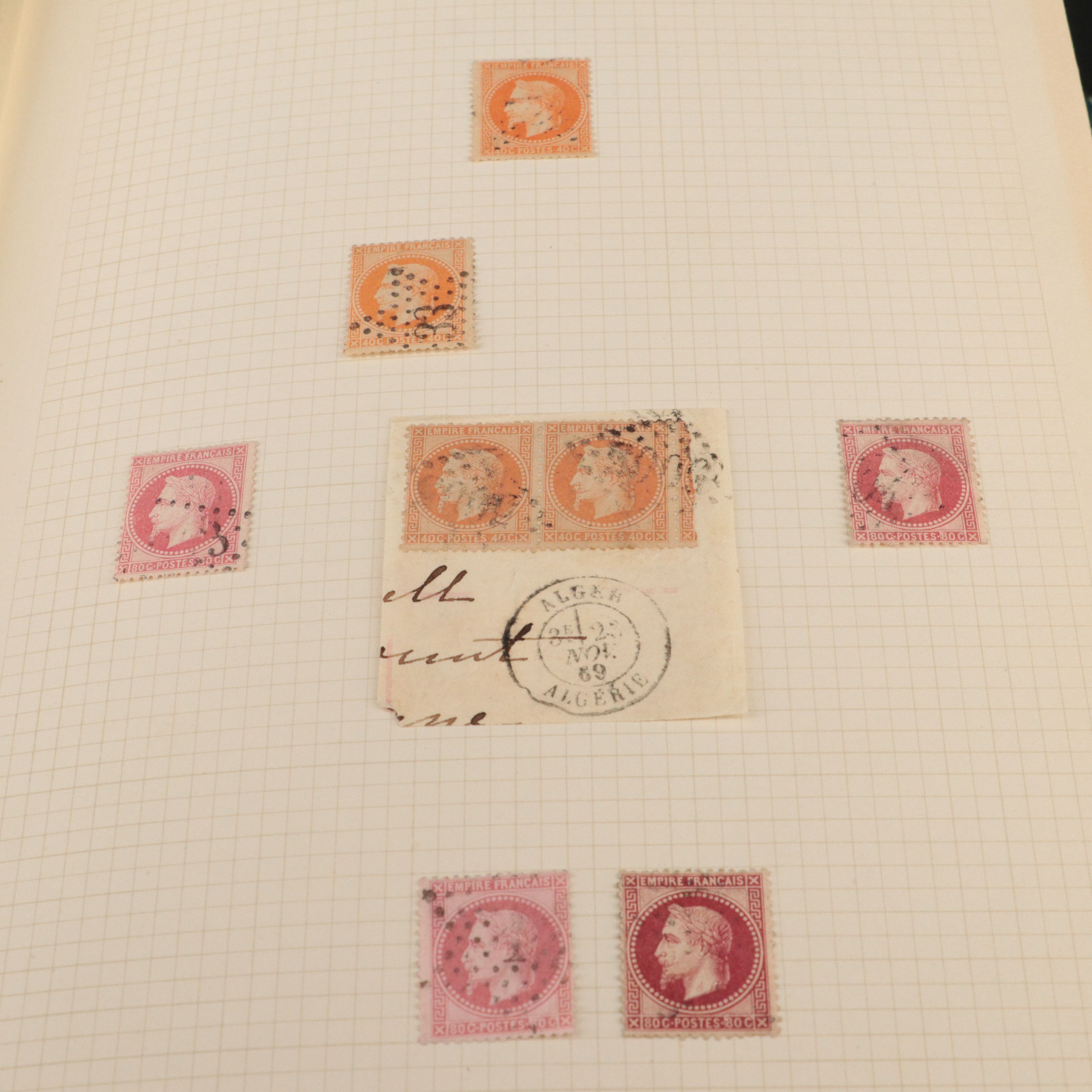 Album of Antique to Vintage French Postage Stamps, 19th Century to 1950s