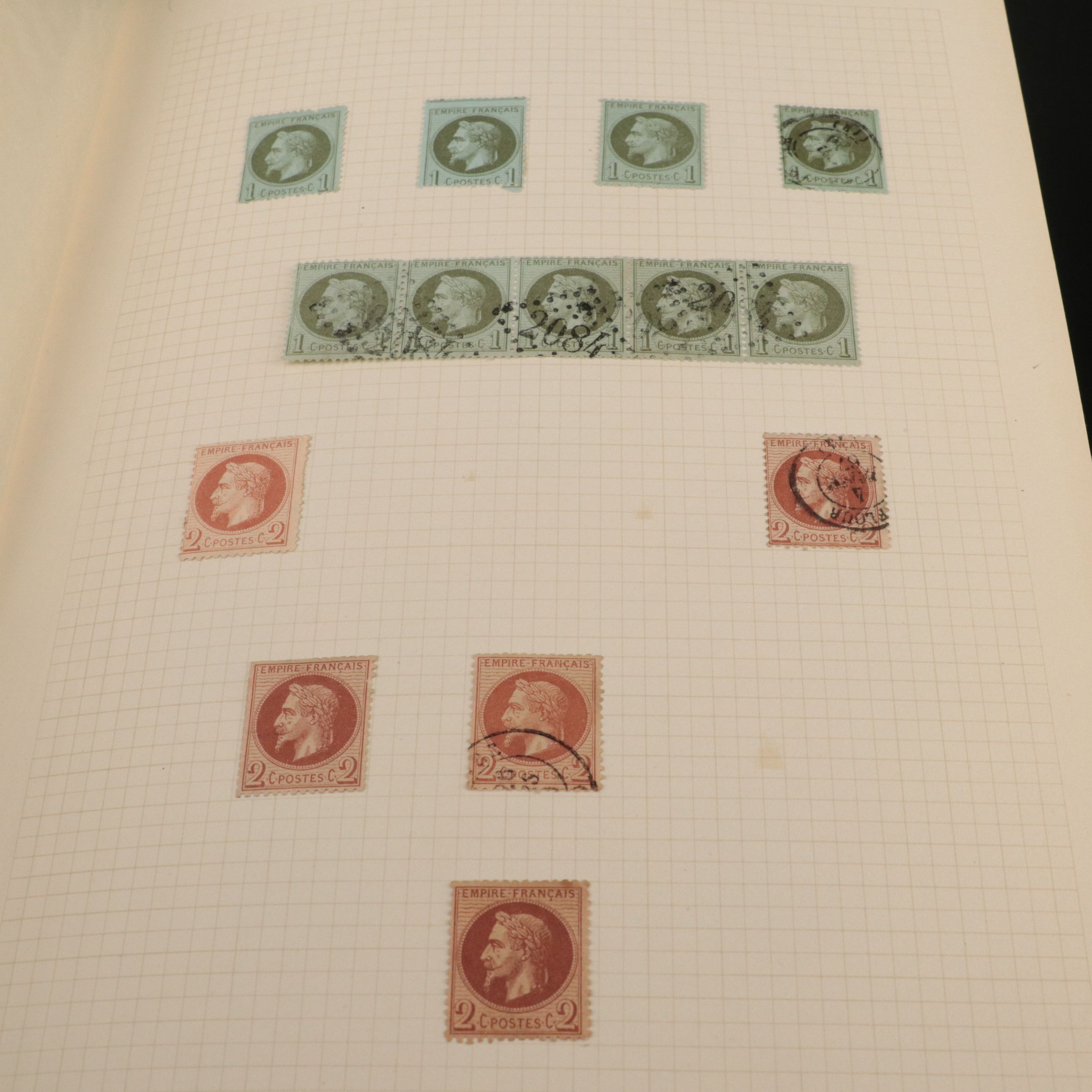 Album of Antique to Vintage French Postage Stamps, 19th Century to 1950s