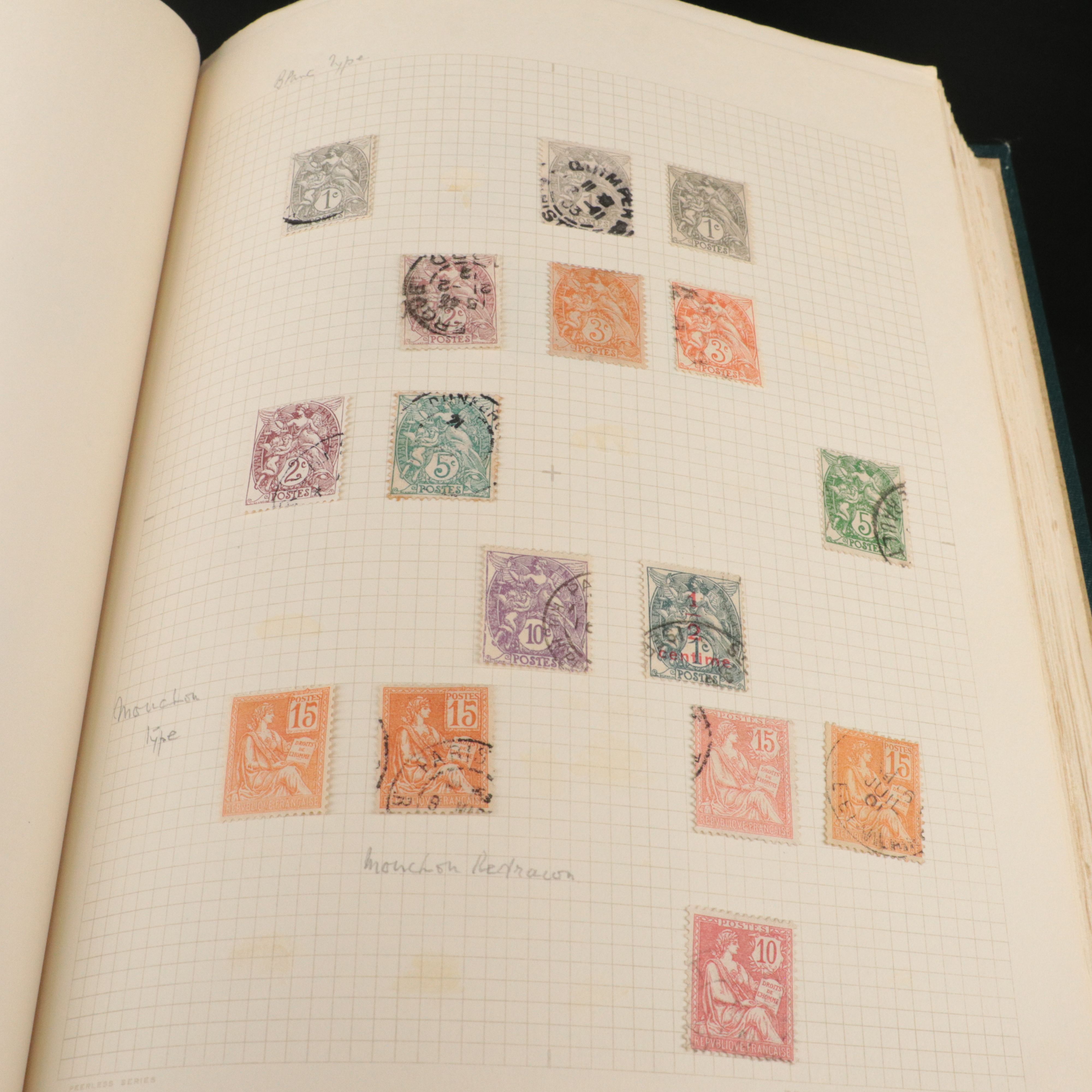 Album of Antique to Vintage French Postage Stamps, 19th Century to 1950s