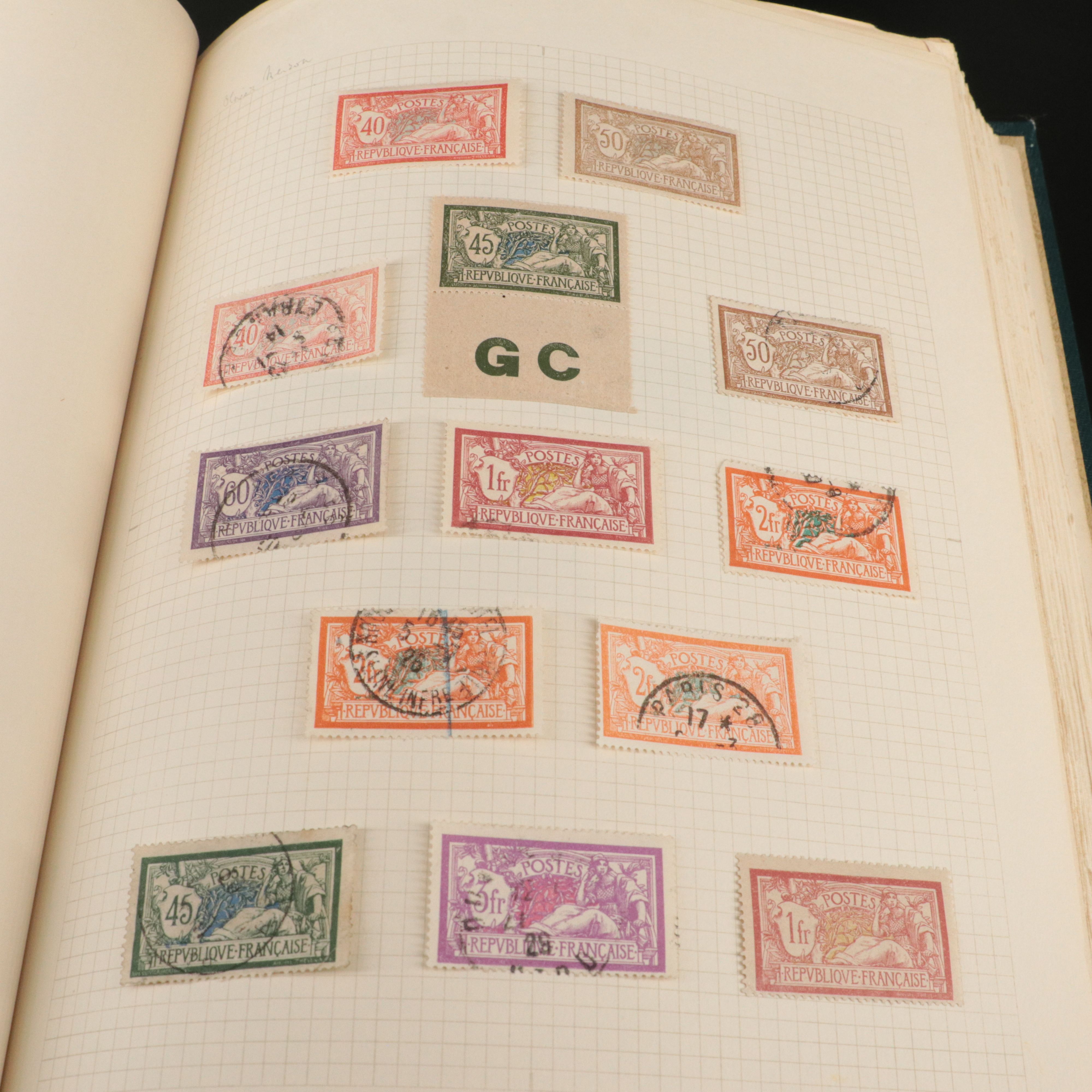 Album of Antique to Vintage French Postage Stamps, 19th Century to 1950s