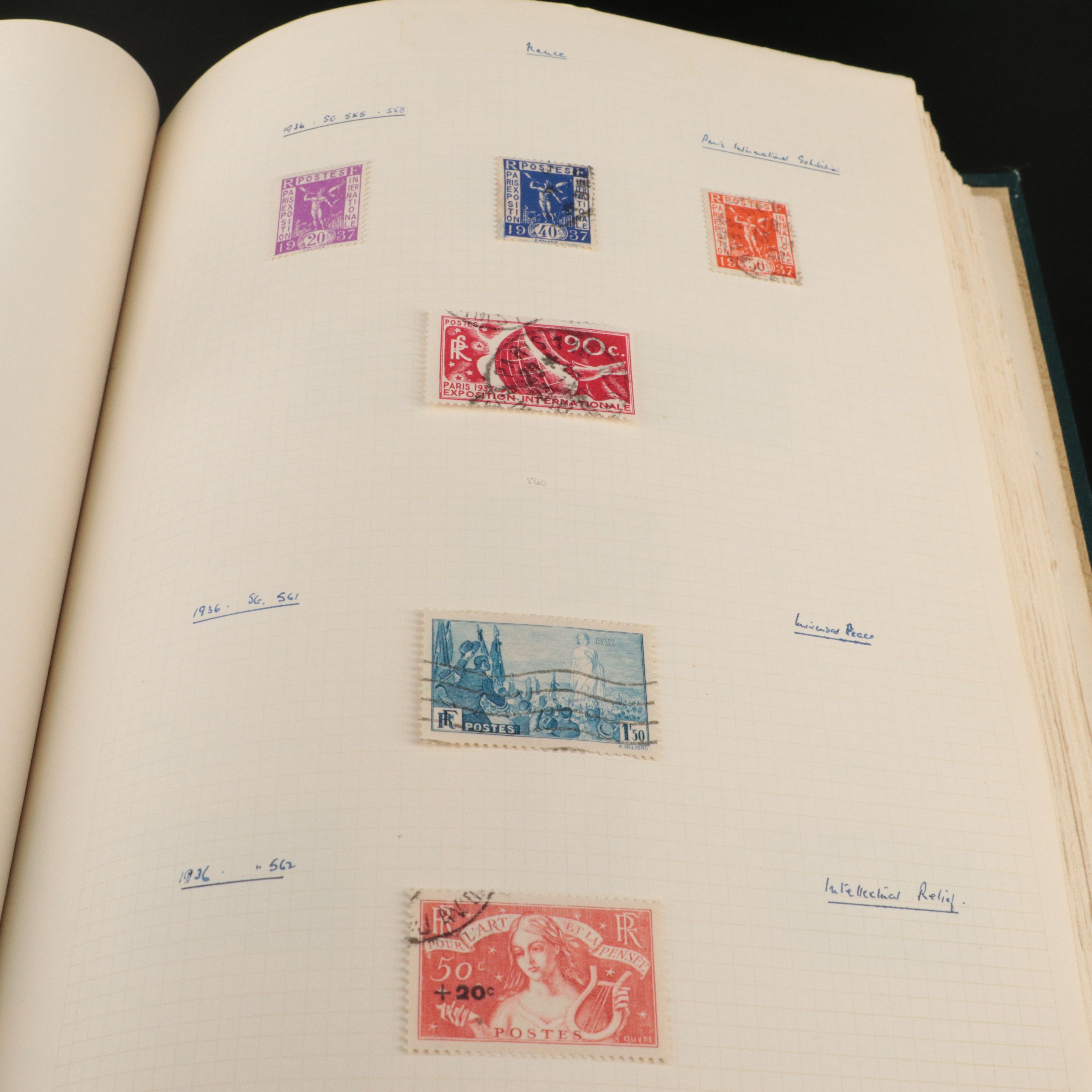 Album of Antique to Vintage French Postage Stamps, 19th Century to 1950s