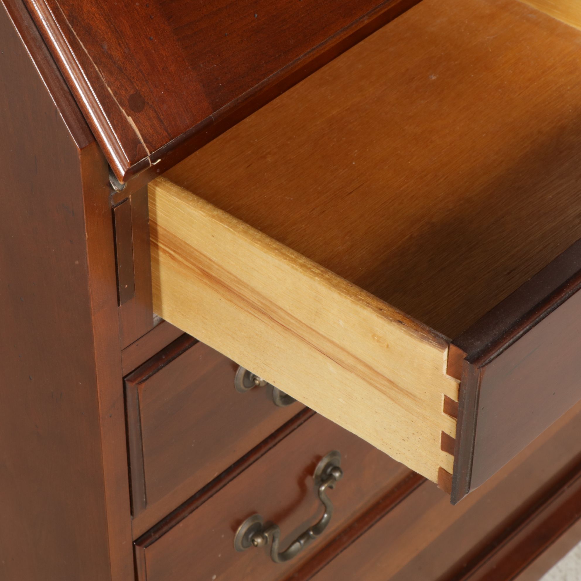 Jasper Cabinet Federal Style Cherry Secretary Desk, Late 20th Century