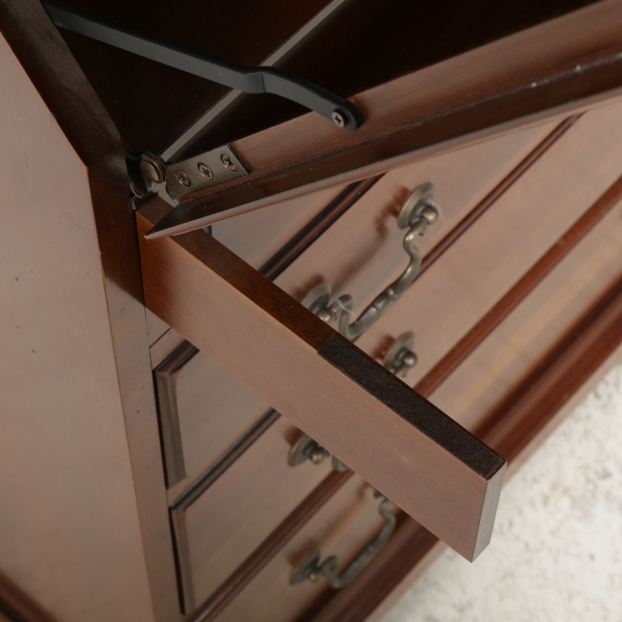 Jasper Cabinet Federal Style Cherry Secretary Desk, Late 20th Century