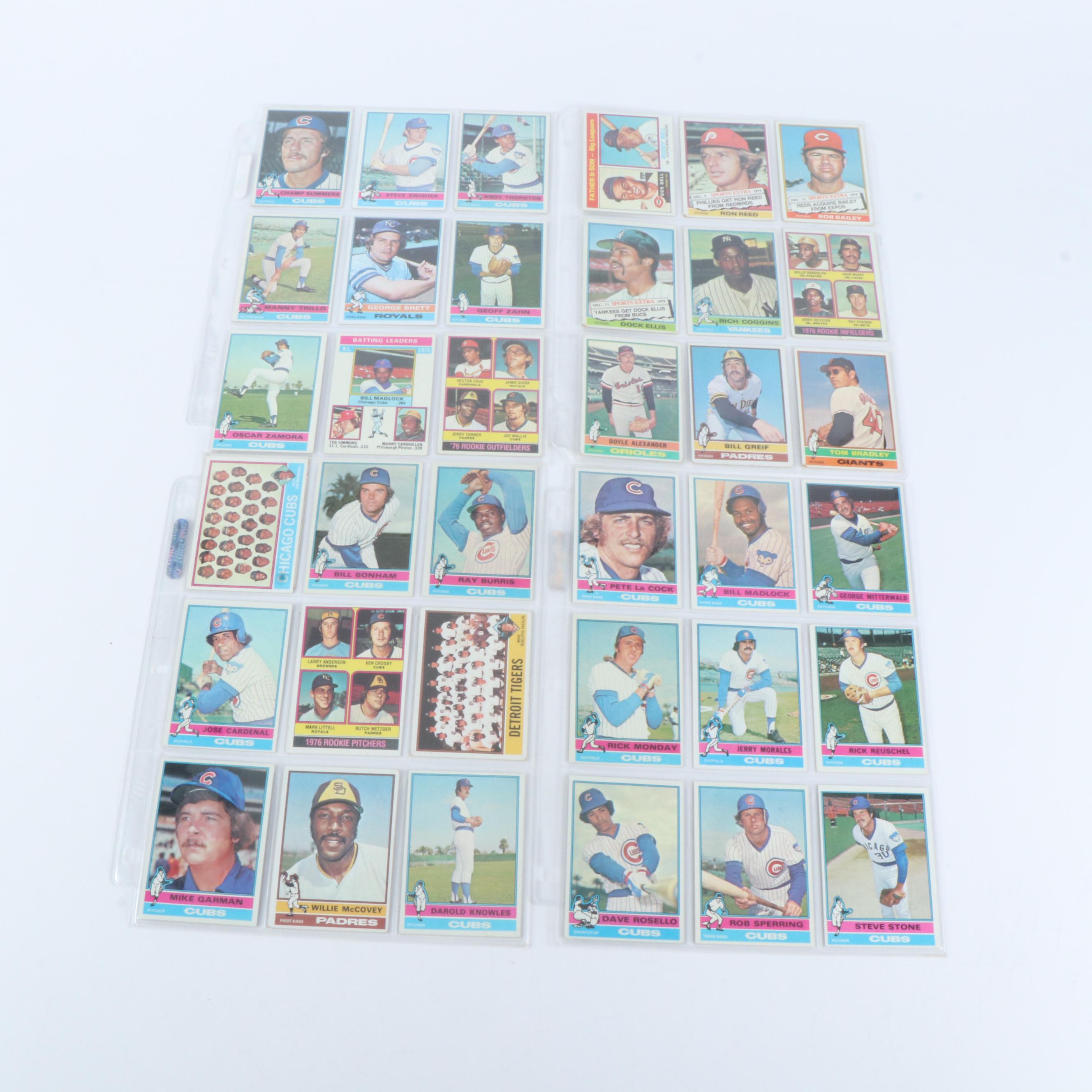 Topps Baseball Cards Featuring Dave Parker and Dave Winfield Rookies, 1970s
