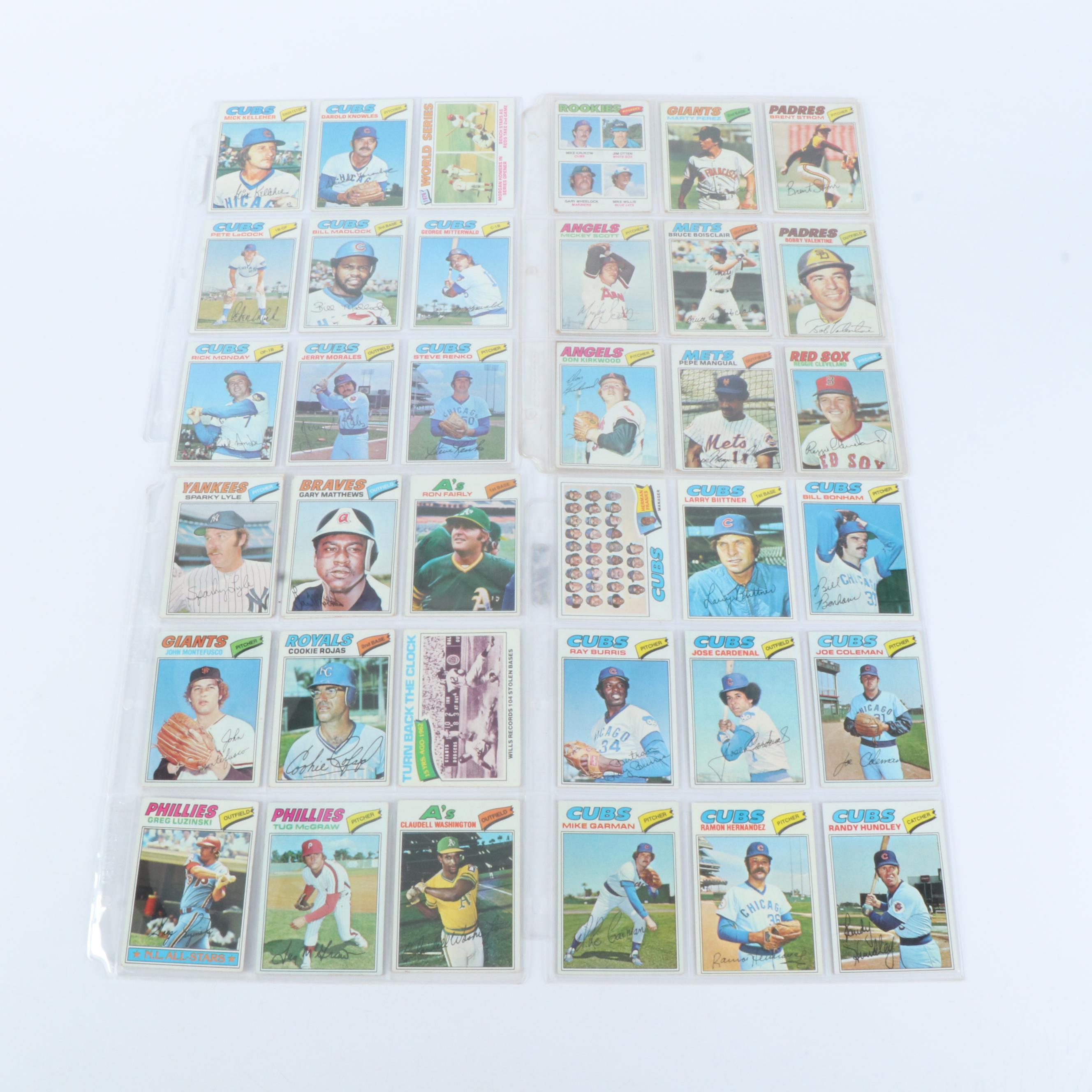 Topps Baseball Cards Featuring Dave Parker and Dave Winfield Rookies, 1970s