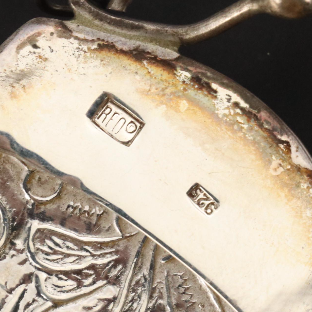 Reproduction Victorian Style Sterling Silver Repoussé Coin Purse