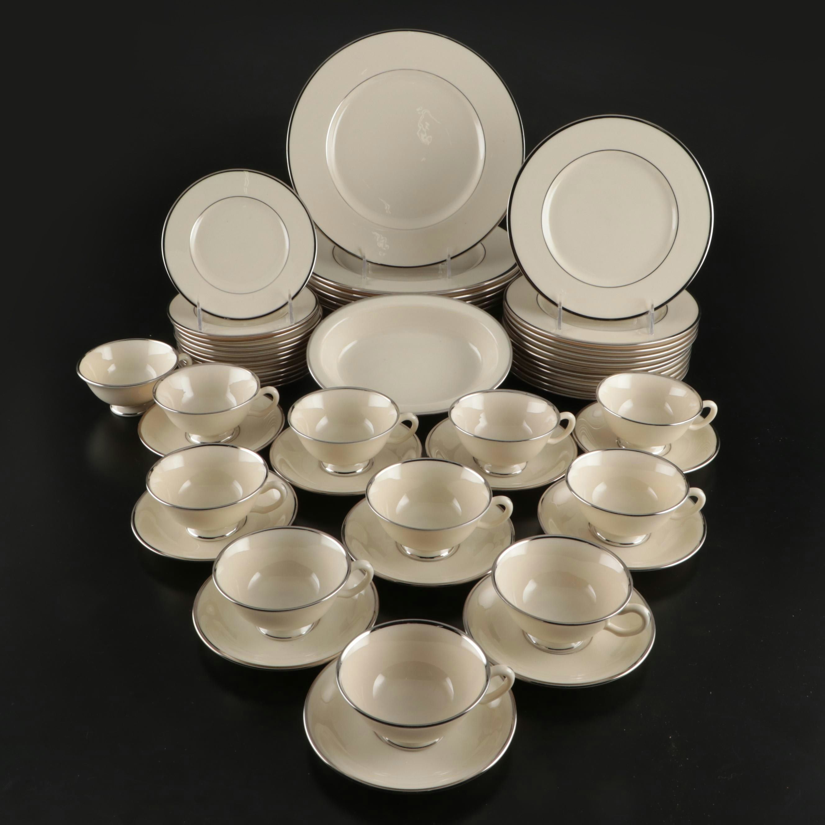 Lenox "Montclair" Platinum Trim Porcelain Dinnerware, 1949-2004