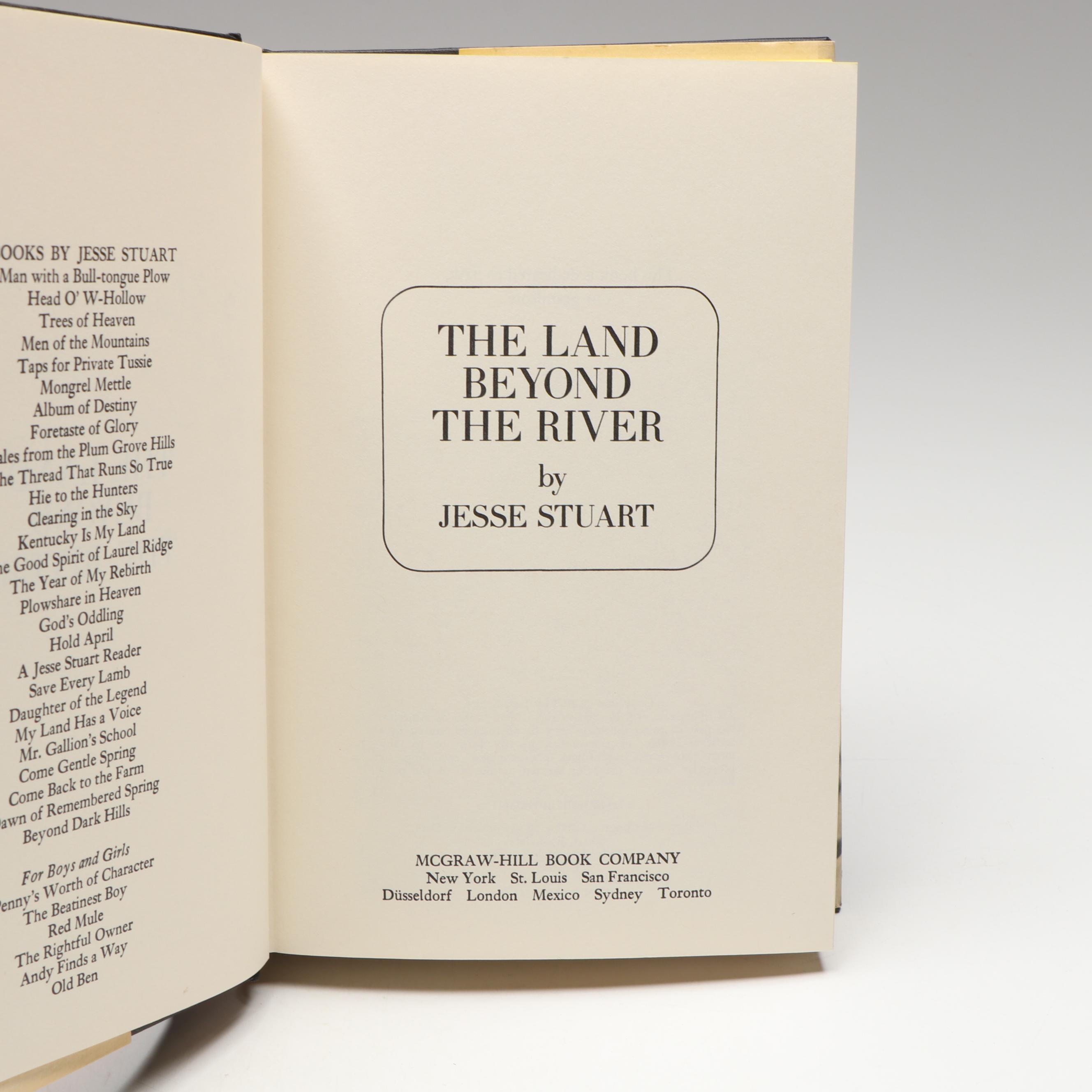 Signed First Edition "The Land Beyond the River" and More by Jesse Stuart
