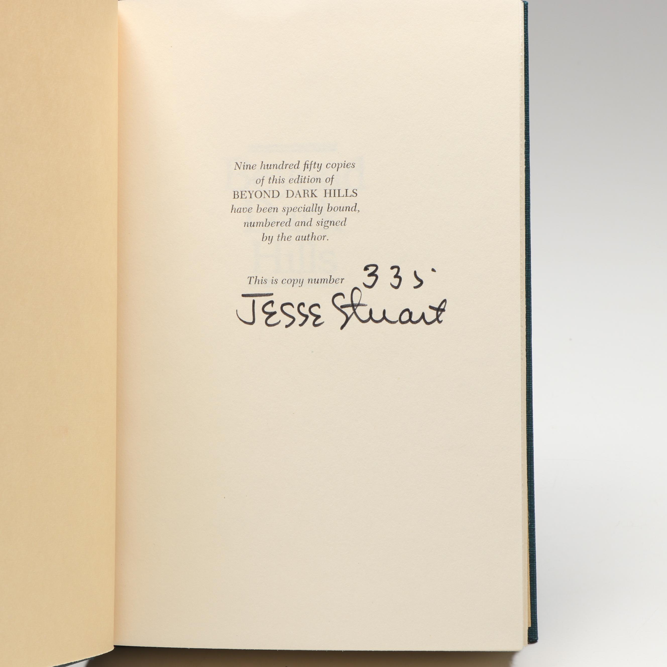 Signed First Edition "The Land Beyond the River" and More by Jesse Stuart