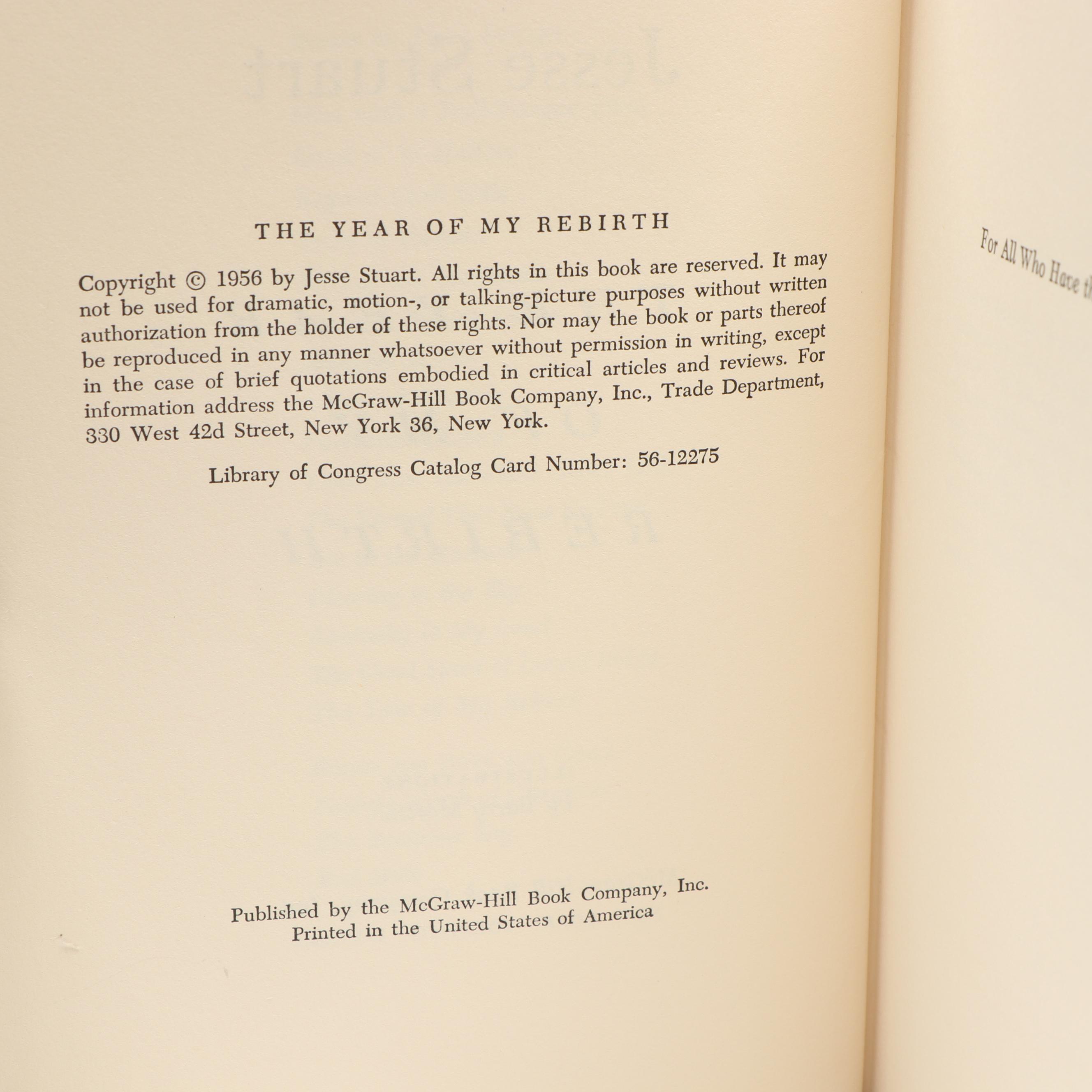 Signed First Edition "The Land Beyond the River" and More by Jesse Stuart