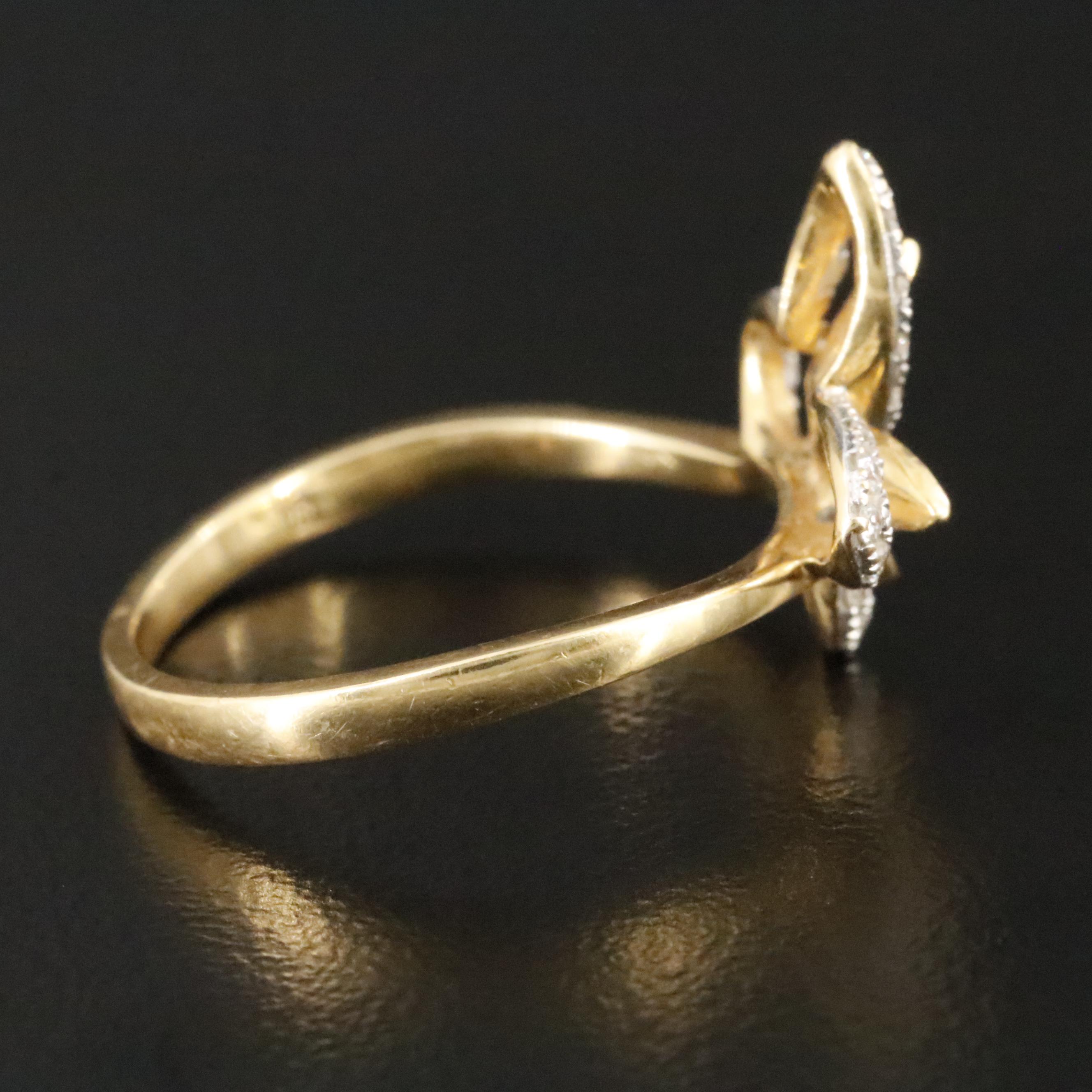 18K 0.13 CTW Diamond Butterfly Ring