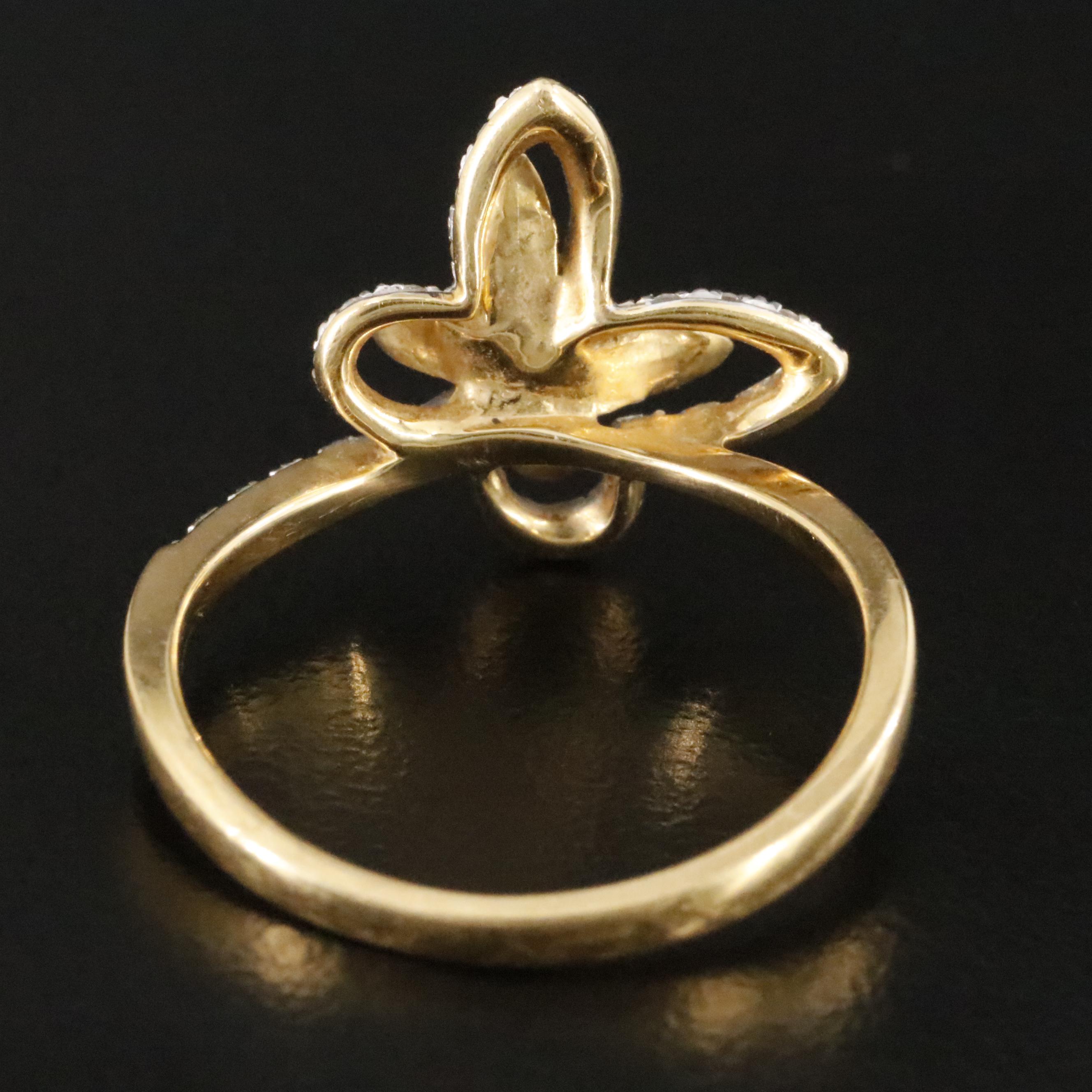 18K 0.13 CTW Diamond Butterfly Ring