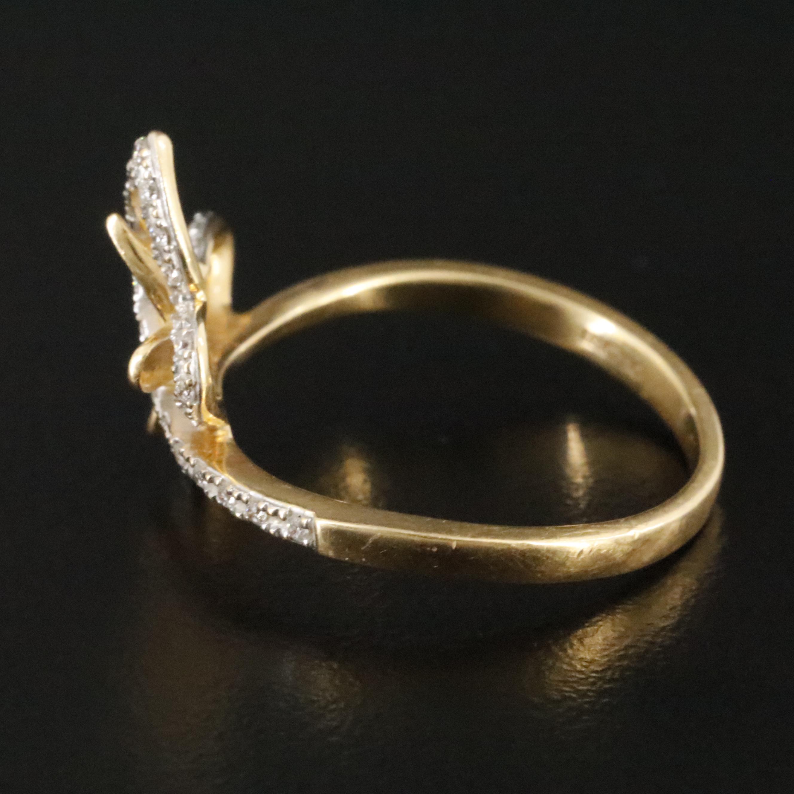18K 0.13 CTW Diamond Butterfly Ring
