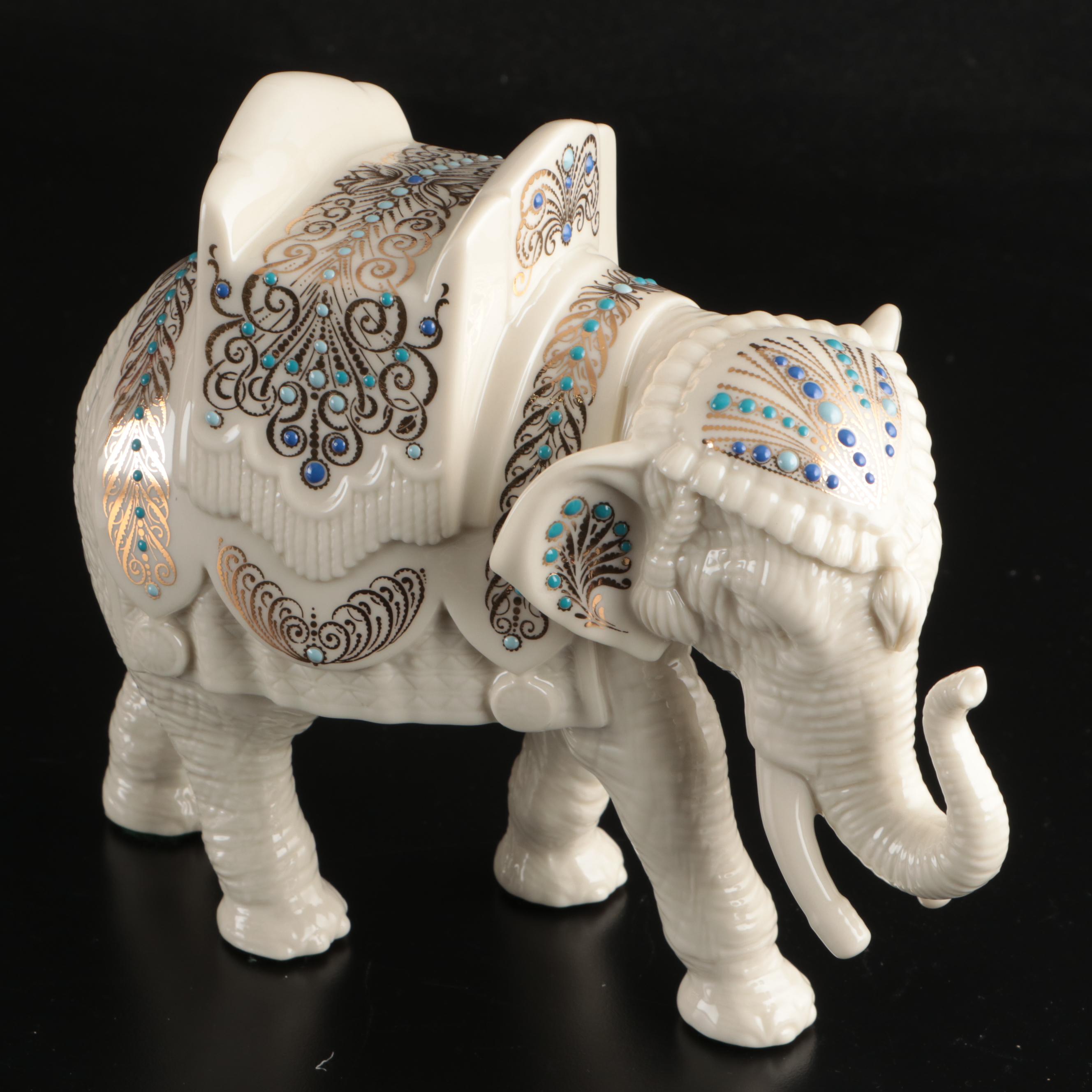 Lenox "China Jewels" Bone China Nativity Scene and Wooden Manger, With Boxes