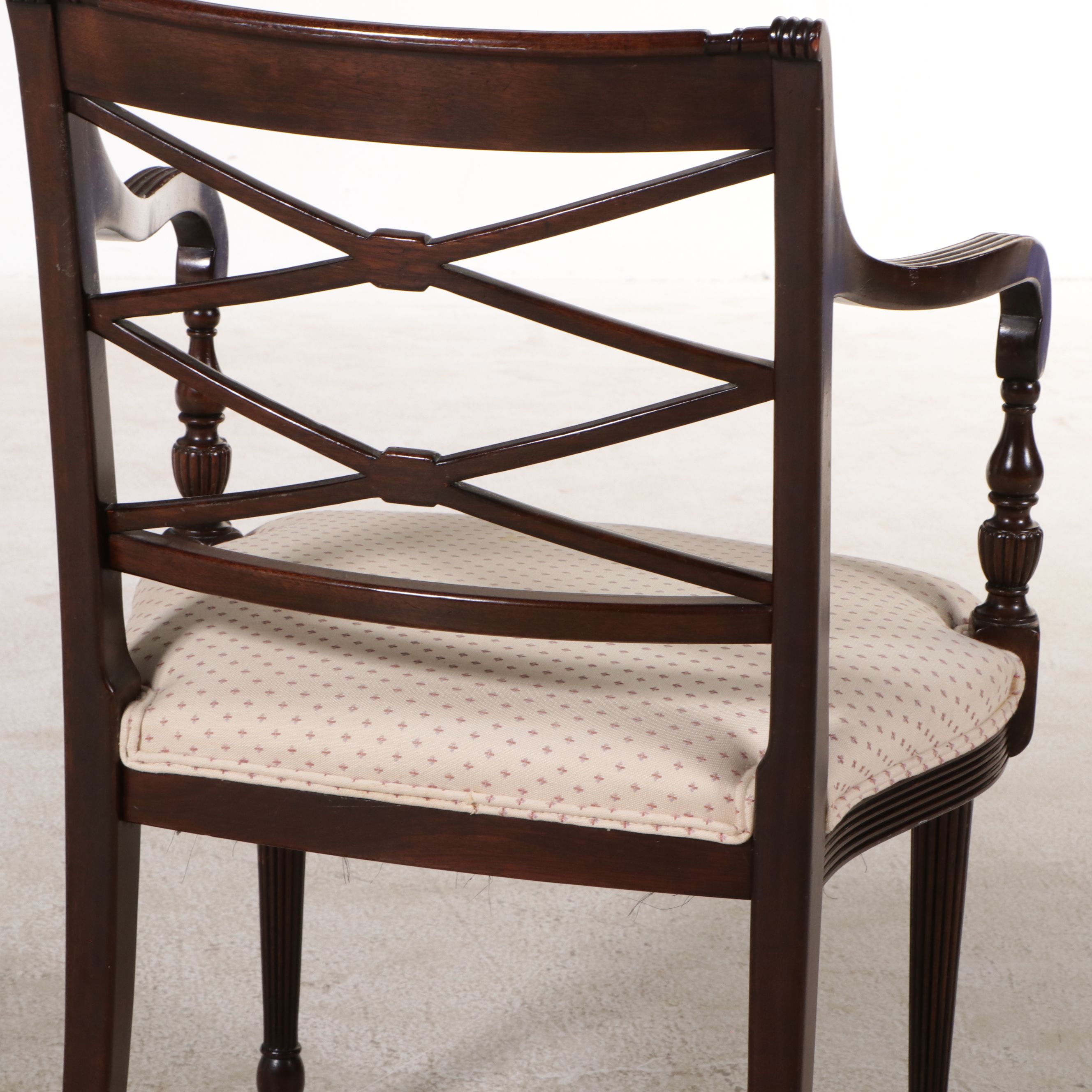 Regency Style Mahogany Finish Armchair, Early to Mid-20th Century
