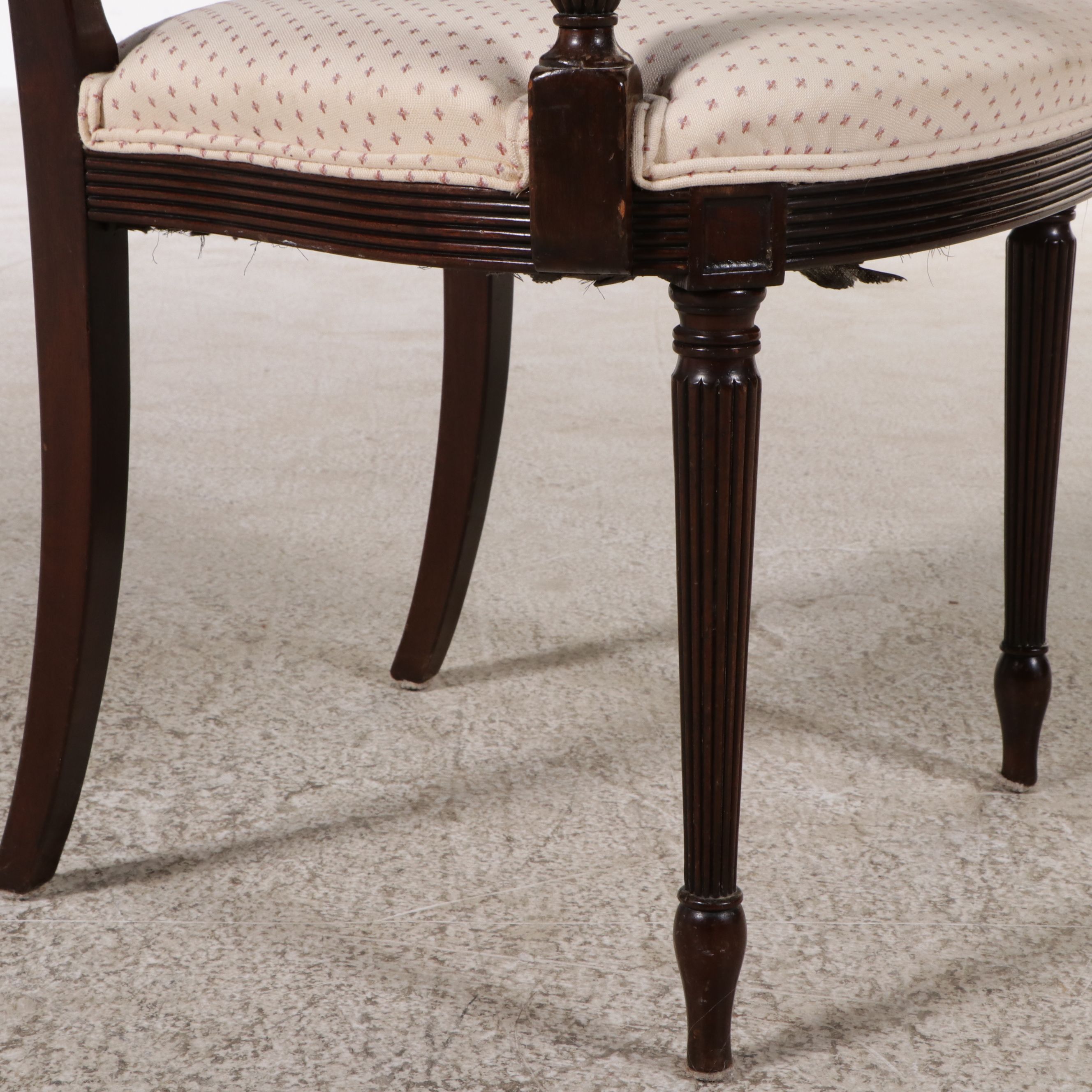 Regency Style Mahogany Finish Armchair, Early to Mid-20th Century