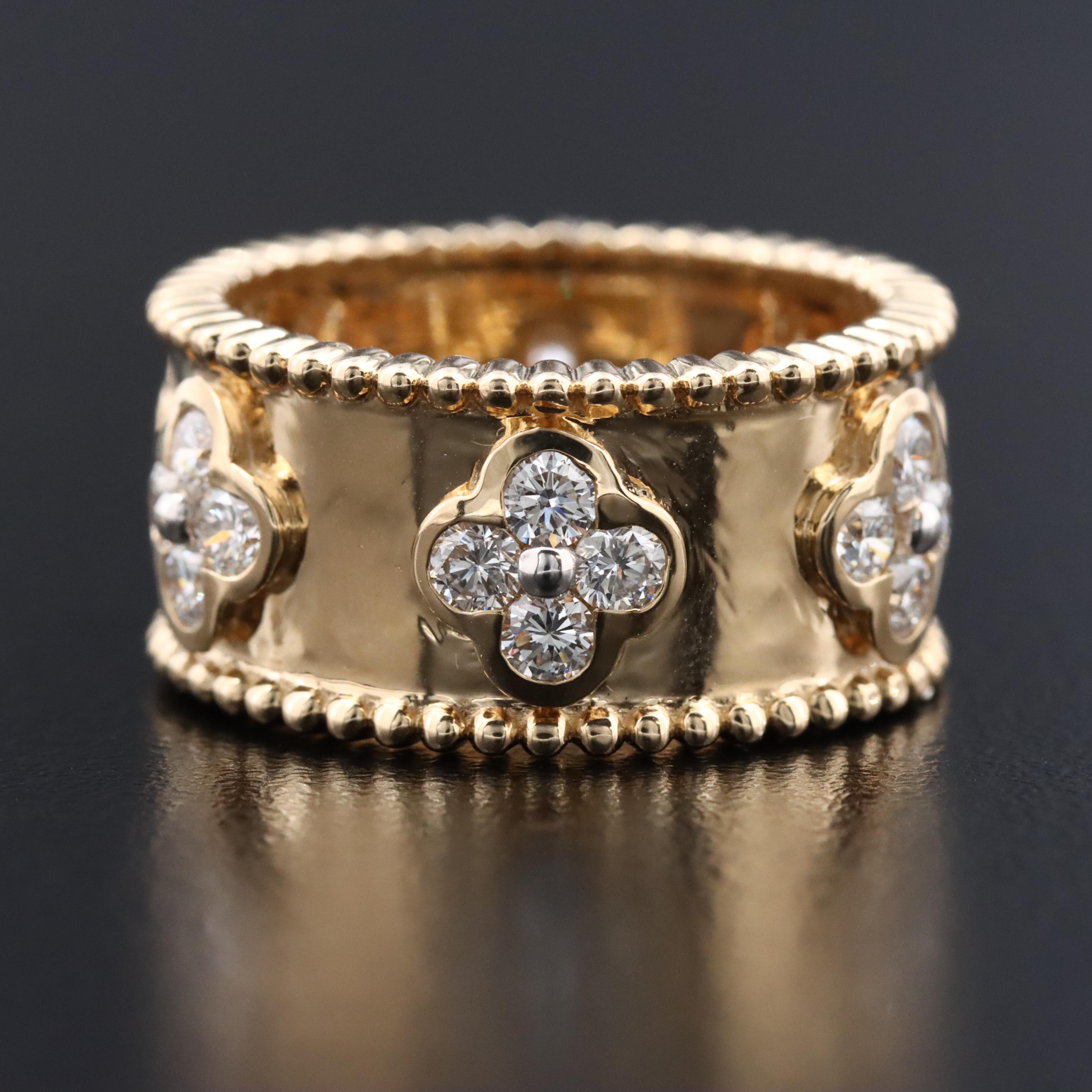 14K 1.68 CTW Lab Grown Diamond Quatrefoil Band