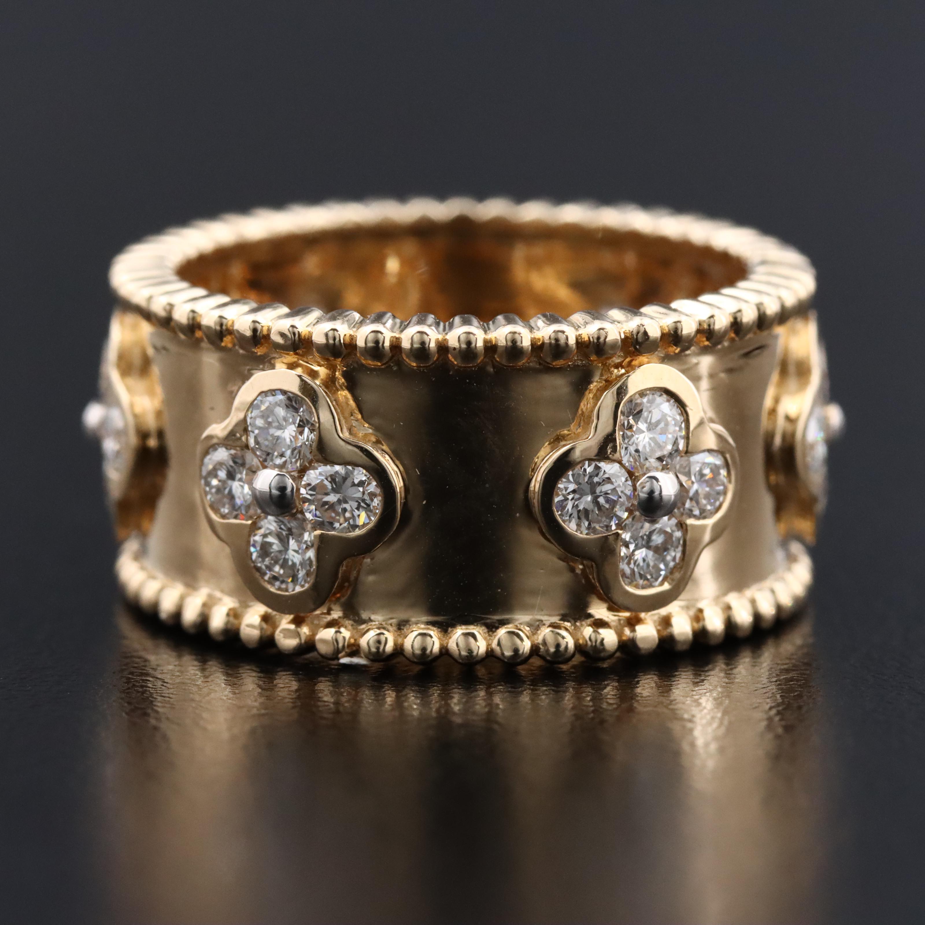 14K 1.68 CTW Lab Grown Diamond Quatrefoil Band