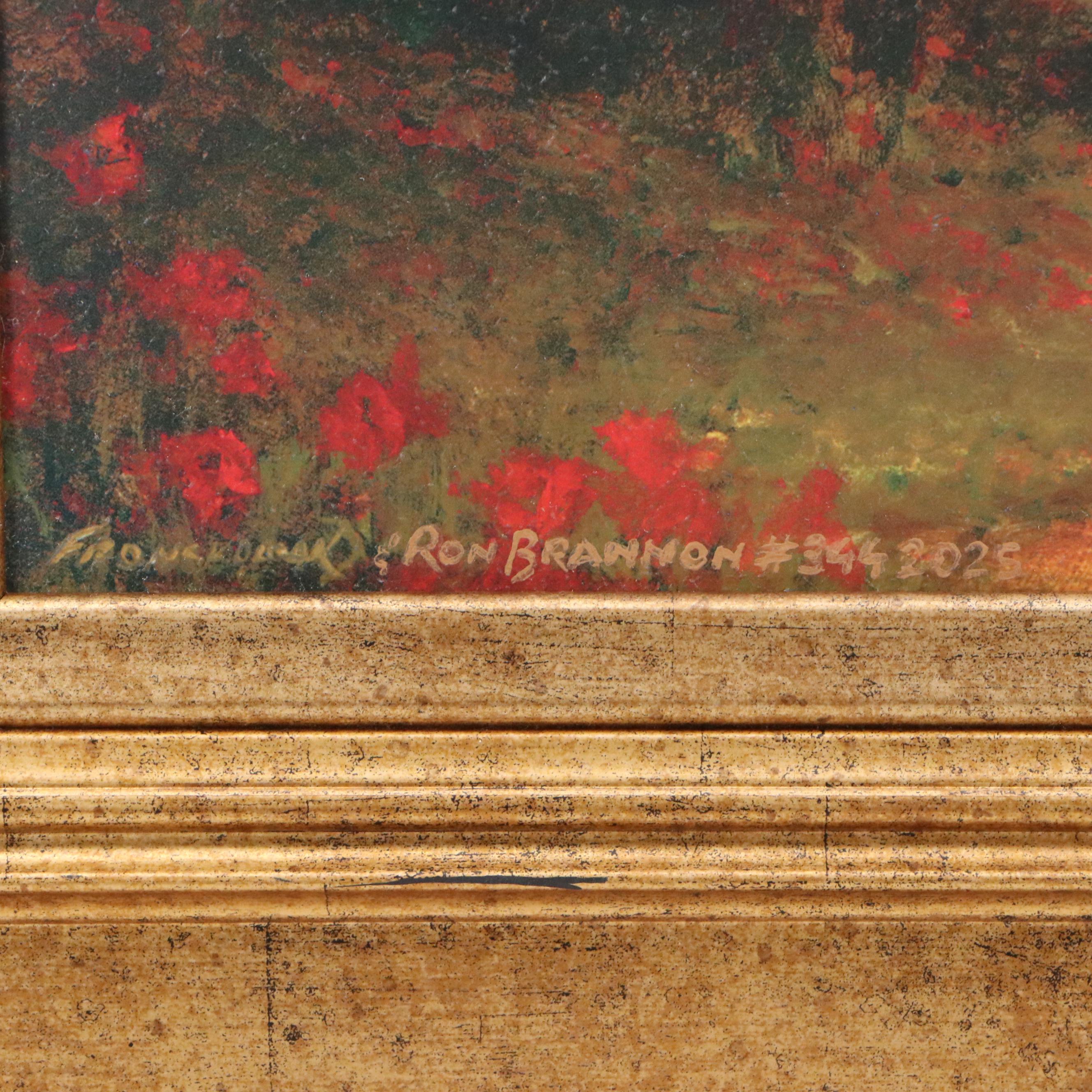 Ron Brannon Acrylic Painting of Gollum Over Found Landscape, 2025