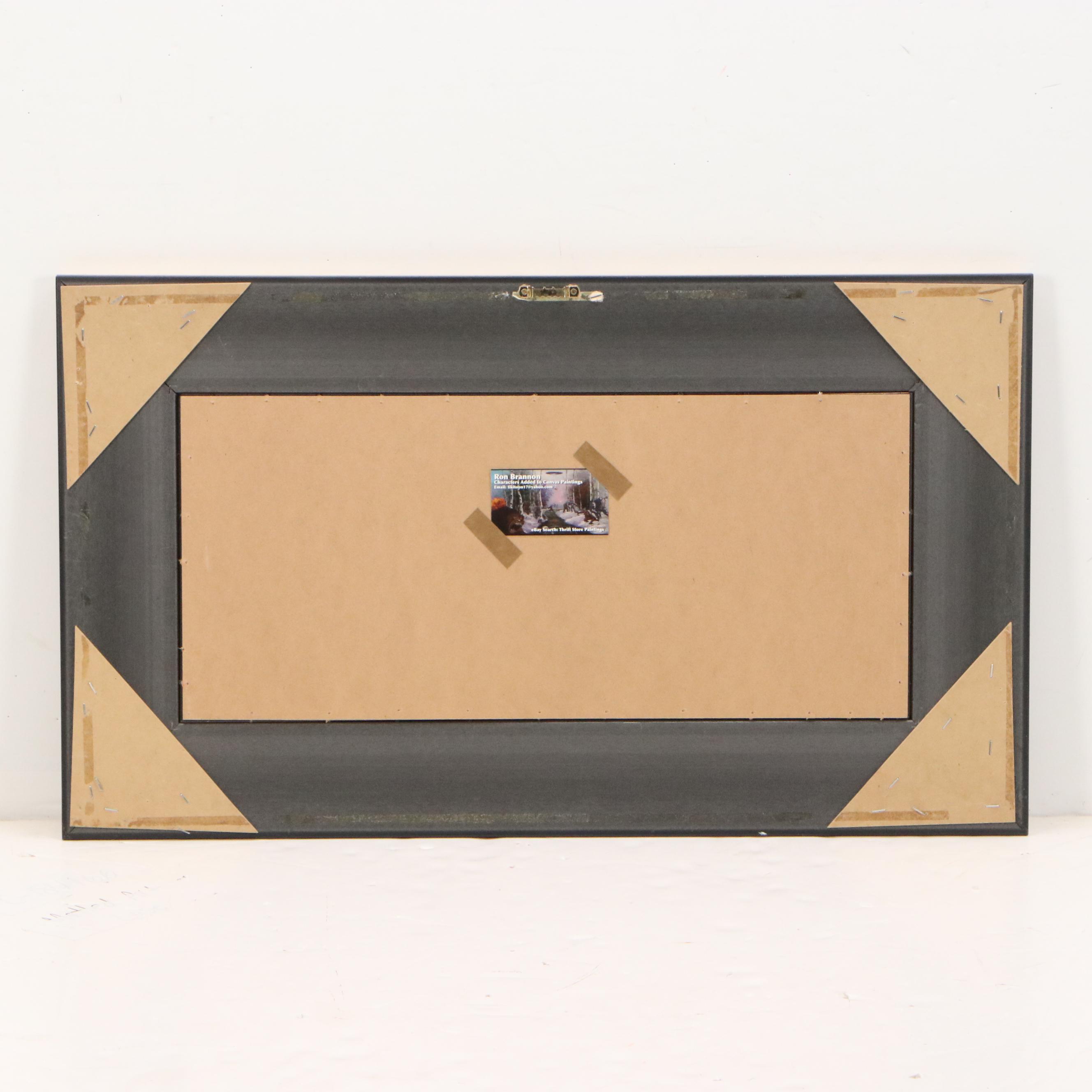 Ron Brannon Acrylic Painting of Gollum Over Found Landscape, 2025