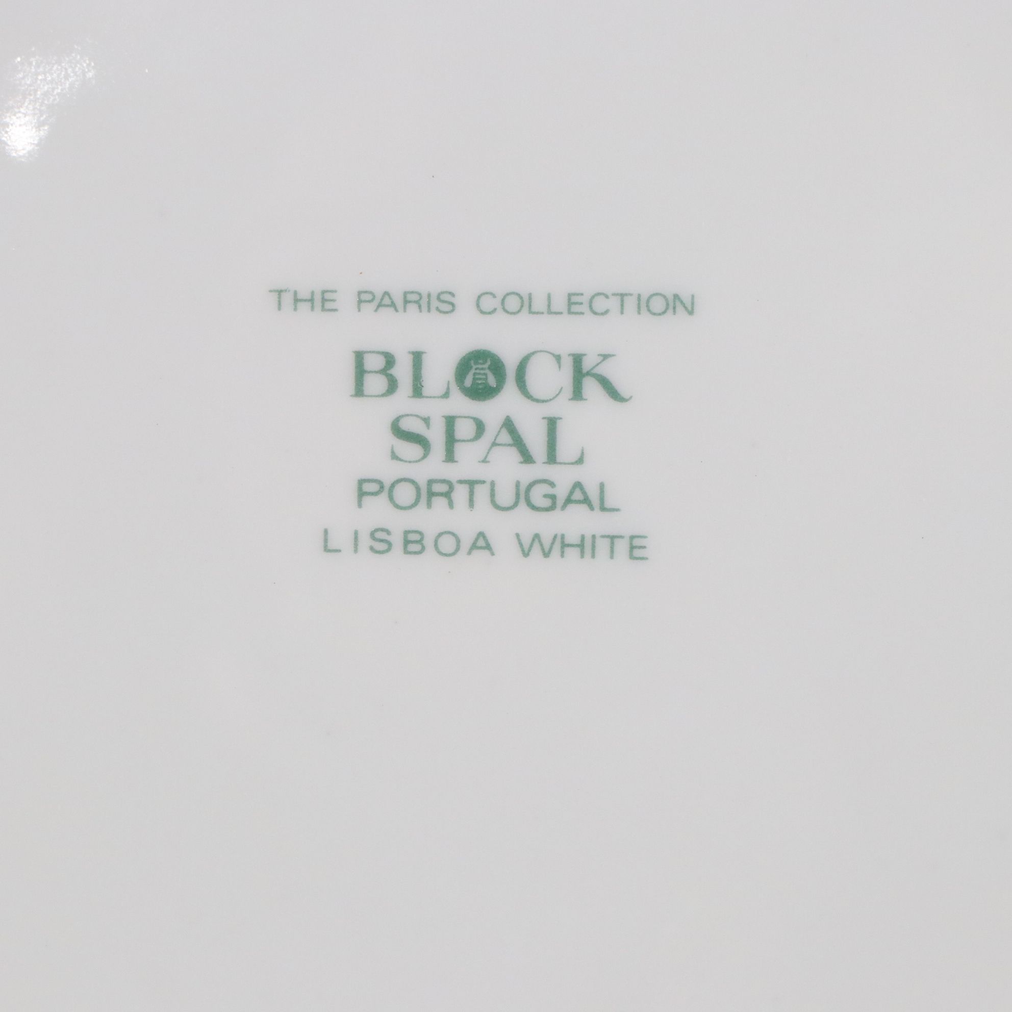 Portuguese Block Spal "Lisboa White" Dinnerware Set for Eight with Extras