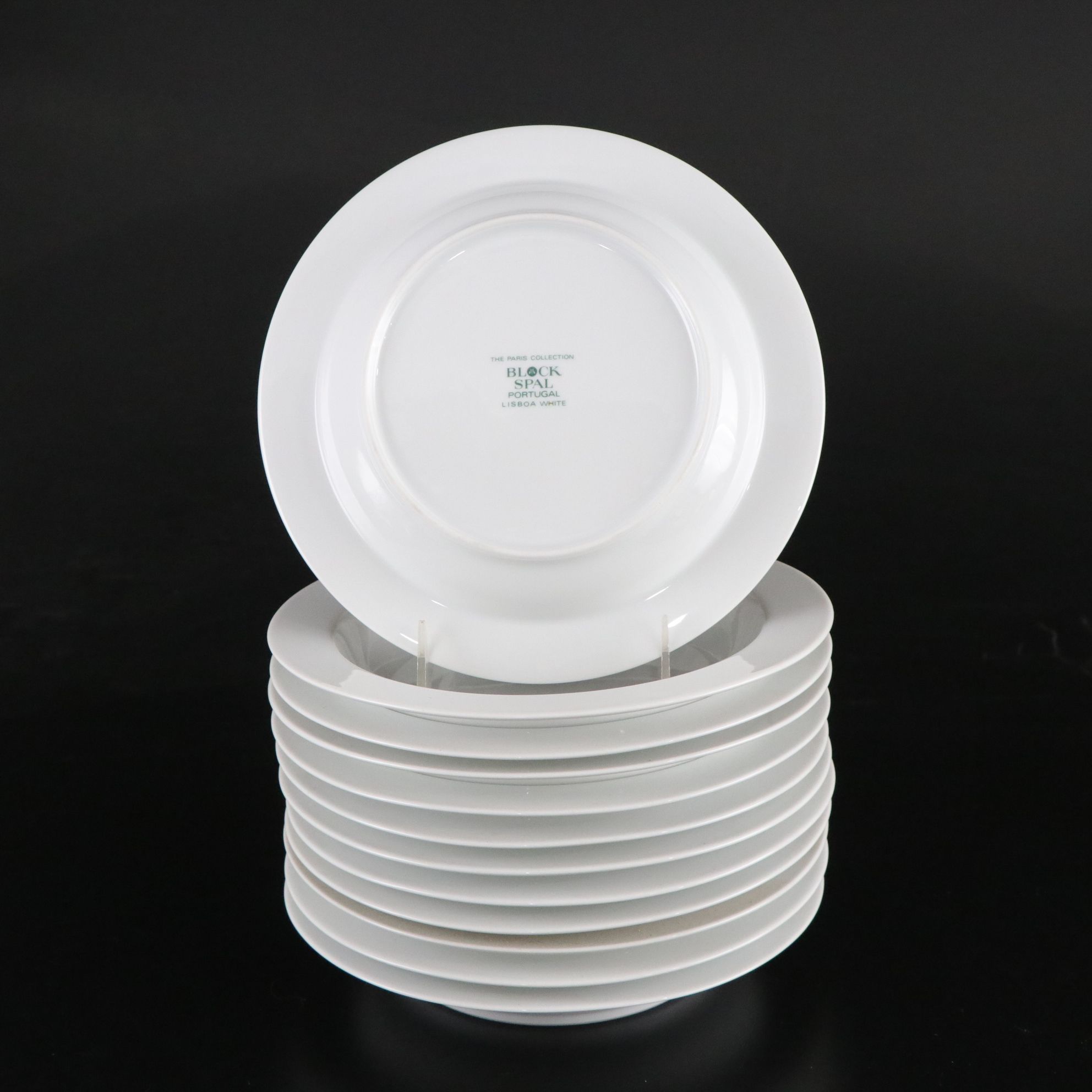 Portuguese Block Spal "Lisboa White" Dinnerware Set for Eight with Extras