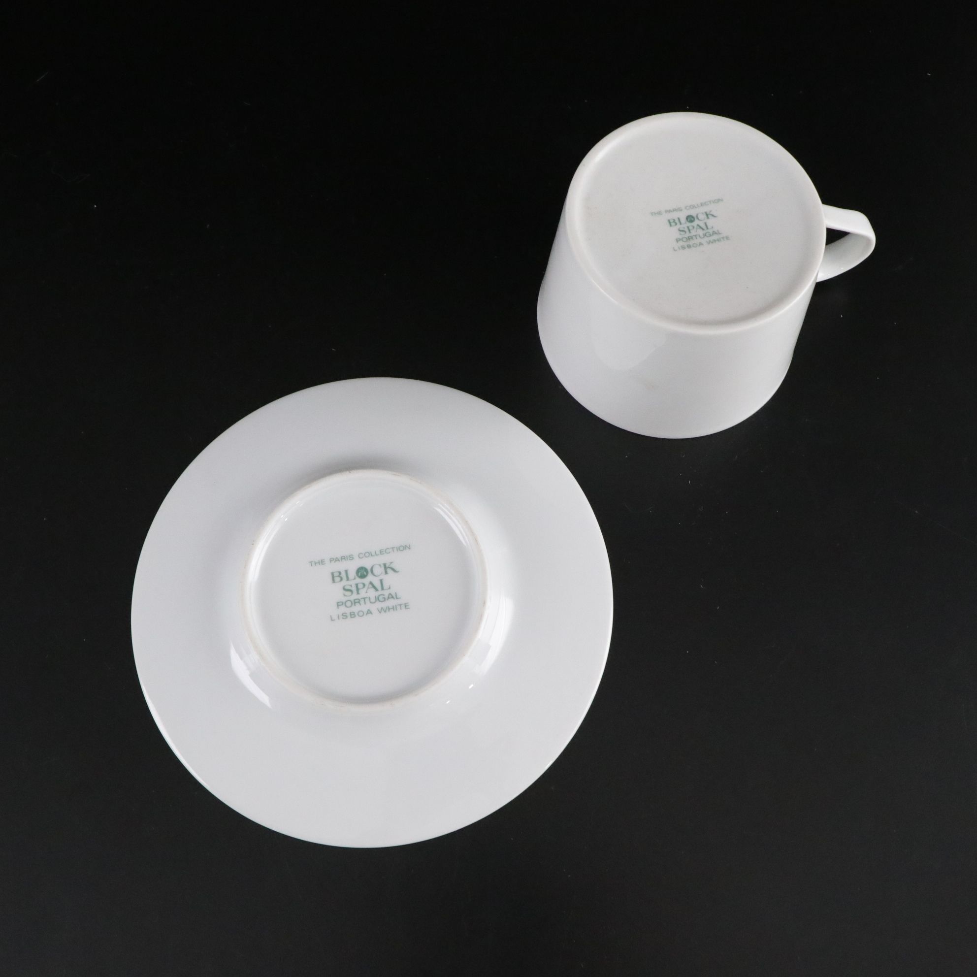 Portuguese Block Spal "Lisboa White" Dinnerware Set for Eight with Extras