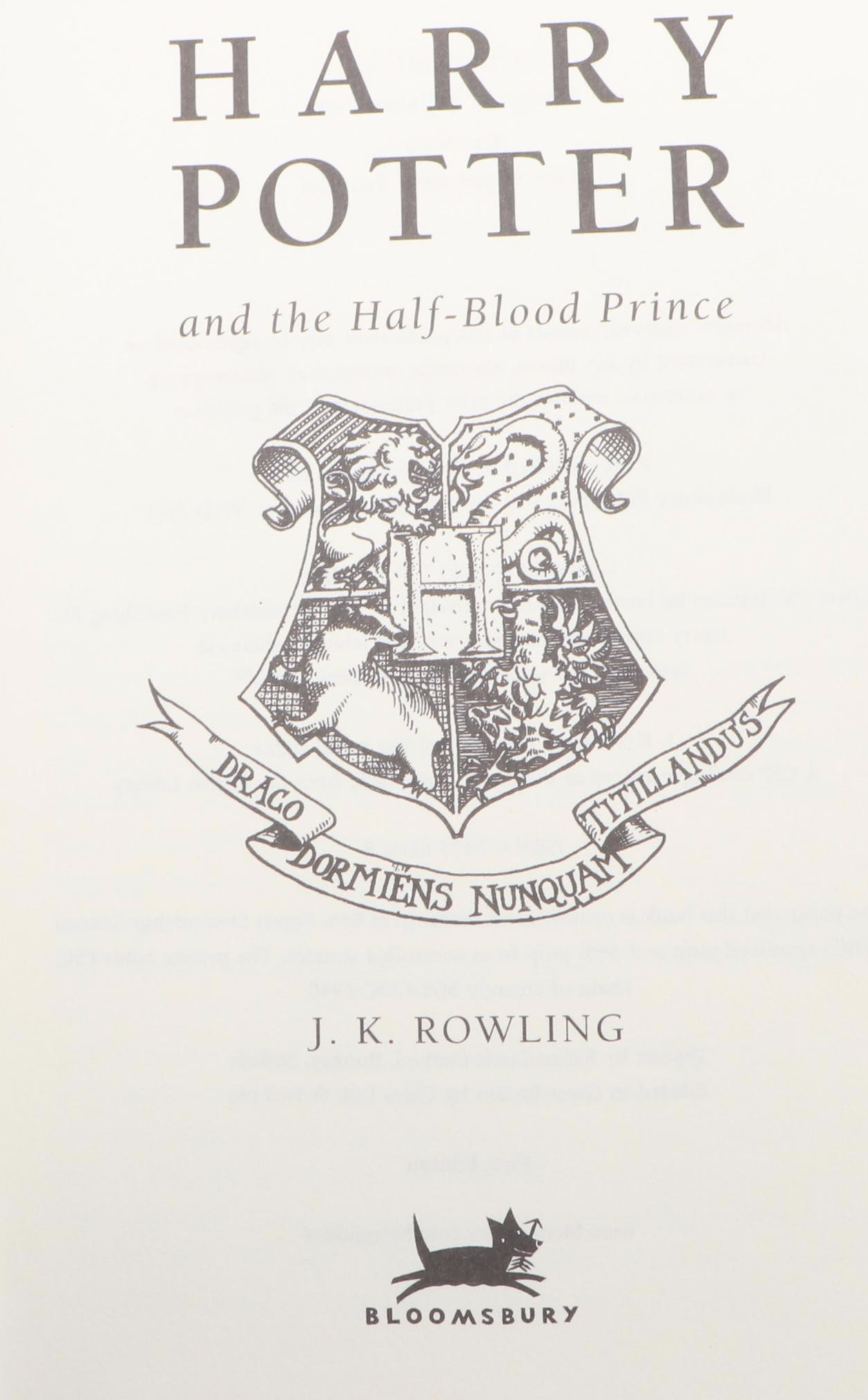 First UK Edition "Harry Potter and the Half-Blood Prince" by J. K. Rowling, 2005