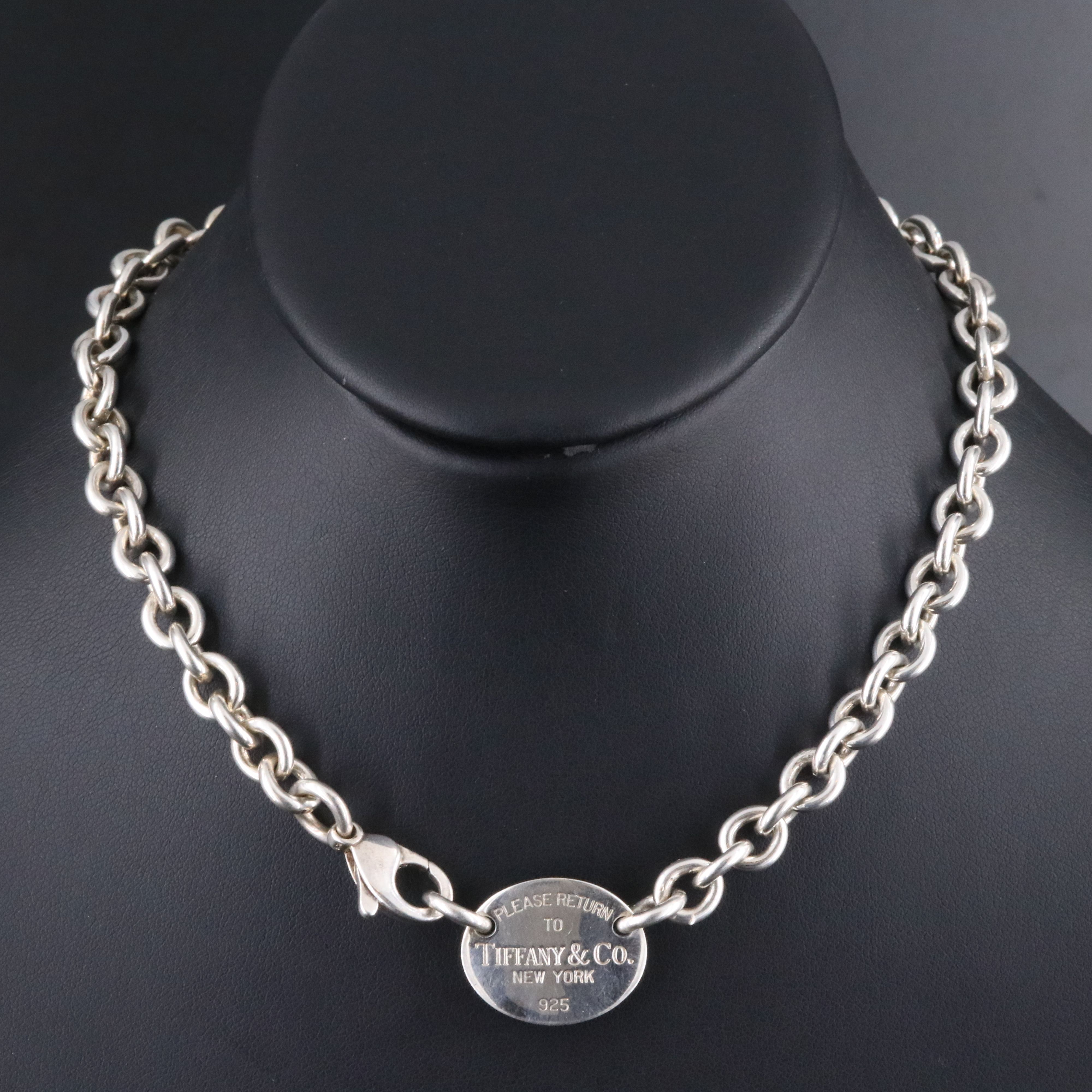 Tiffany & Co. Return to Tiffany Sterling Oval Tag Choker