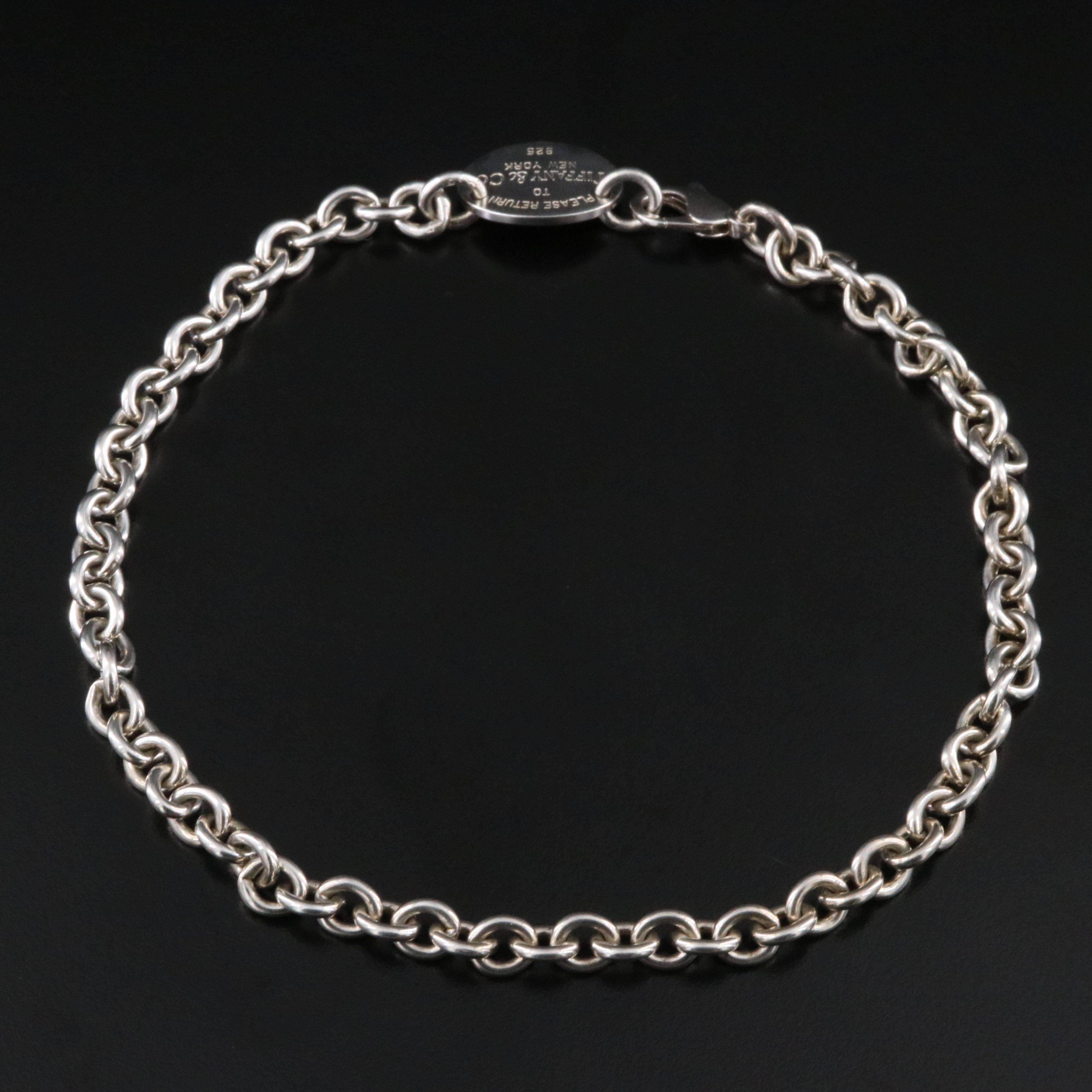 Tiffany & Co. Return to Tiffany Sterling Oval Tag Choker