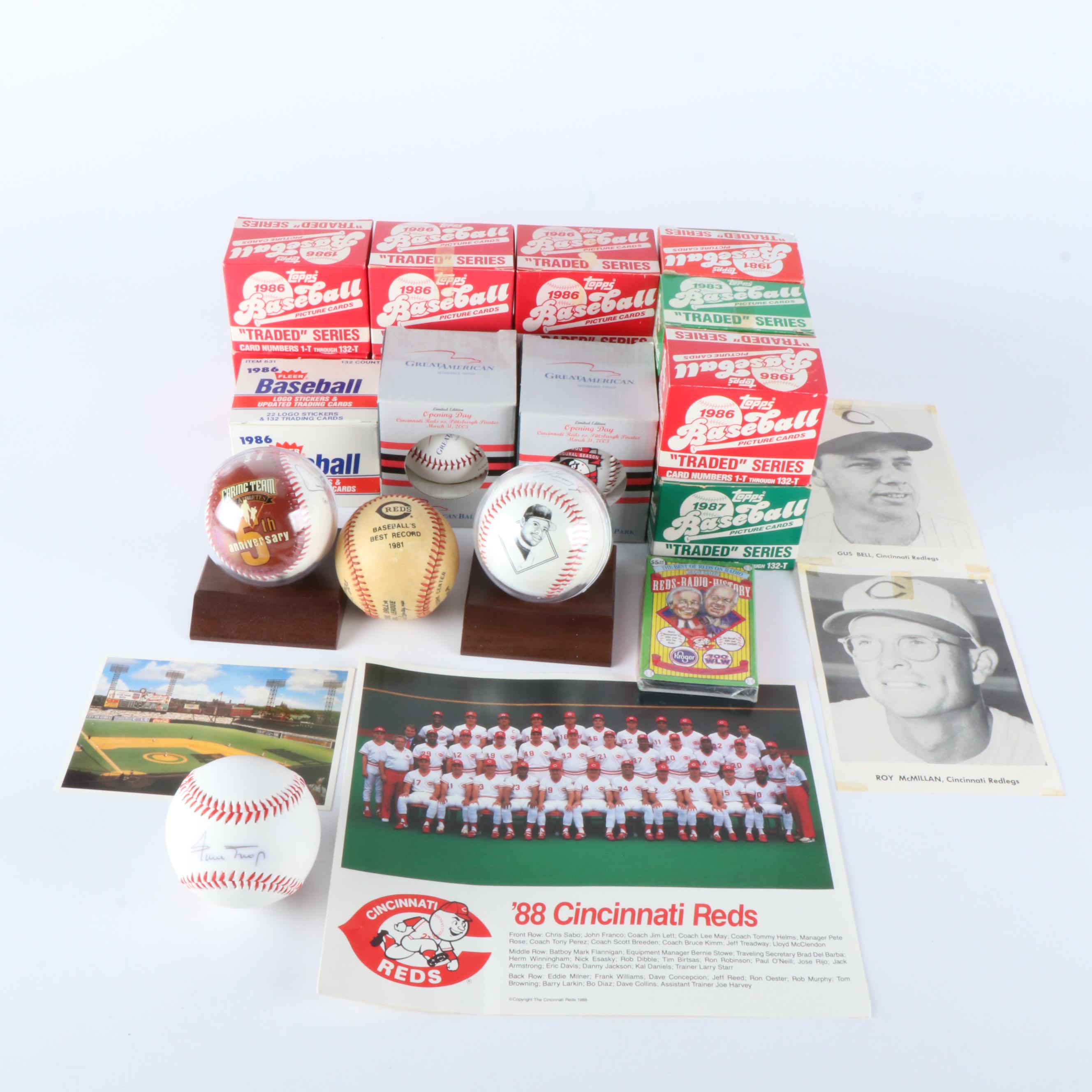 1980s Topps and Fleer Baseball Cards, Reds Memorabilia