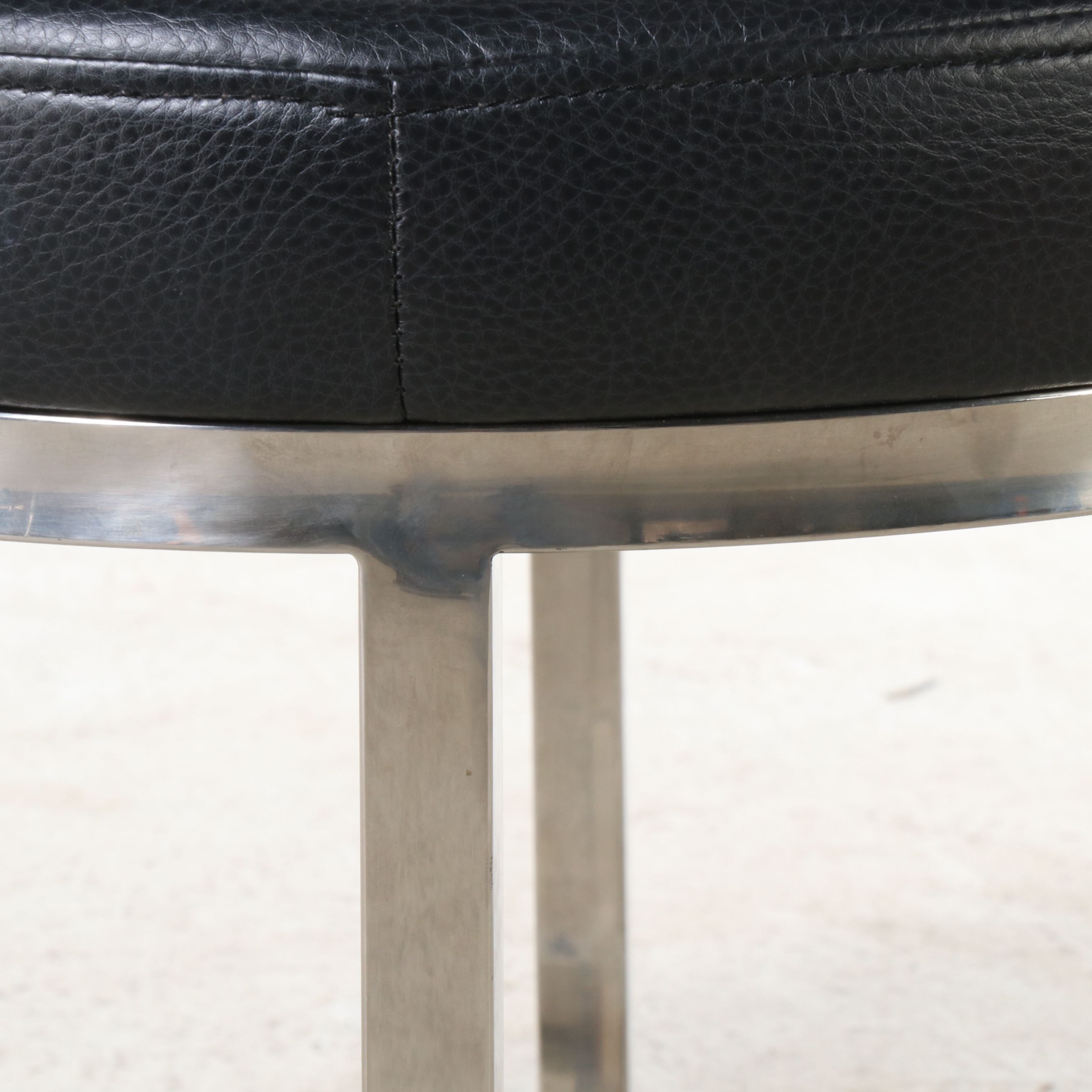 Diamond Sofa Contemporary Faux Leather Footstool