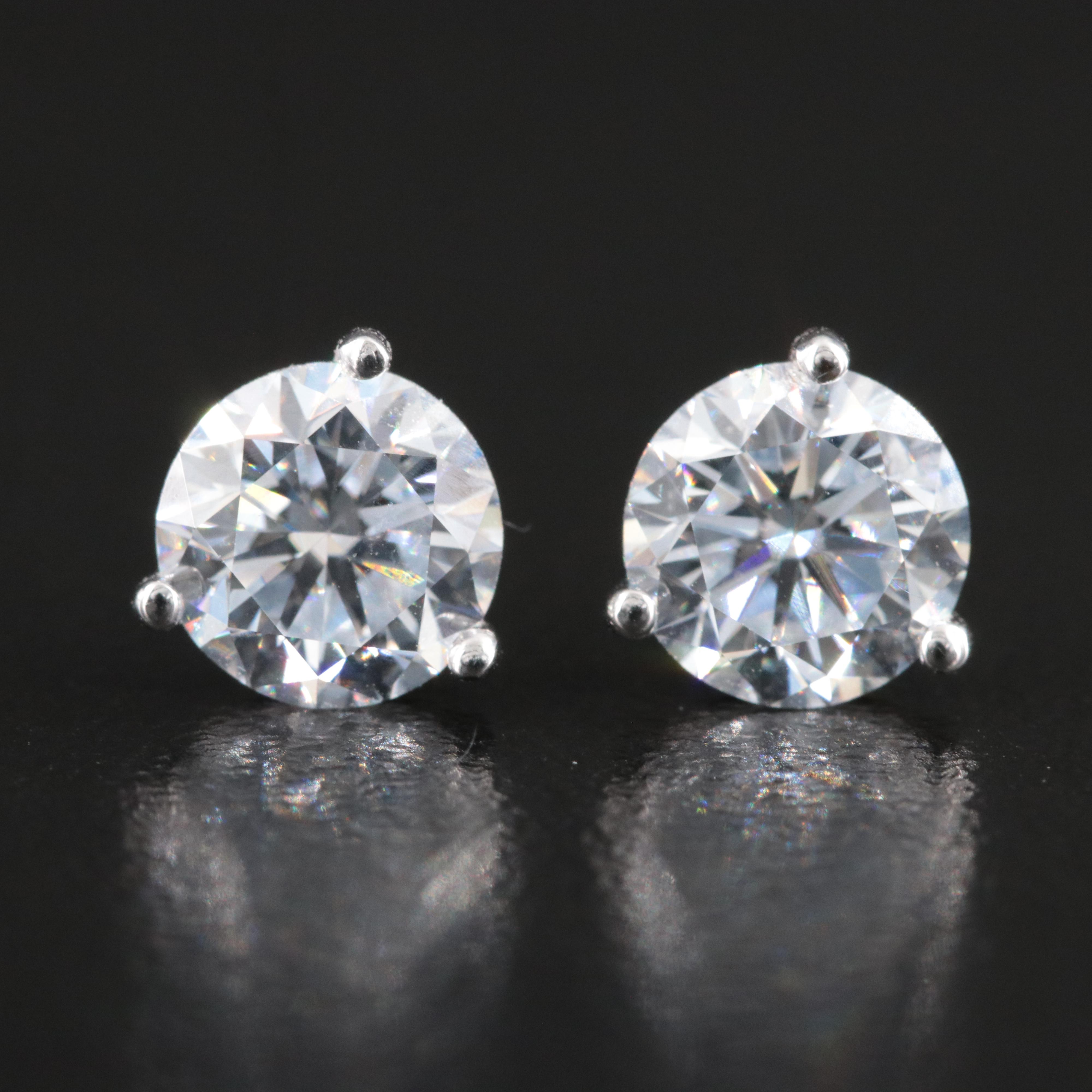 14K 2.00 CTW Lab Grown Diamond Stud Earrings