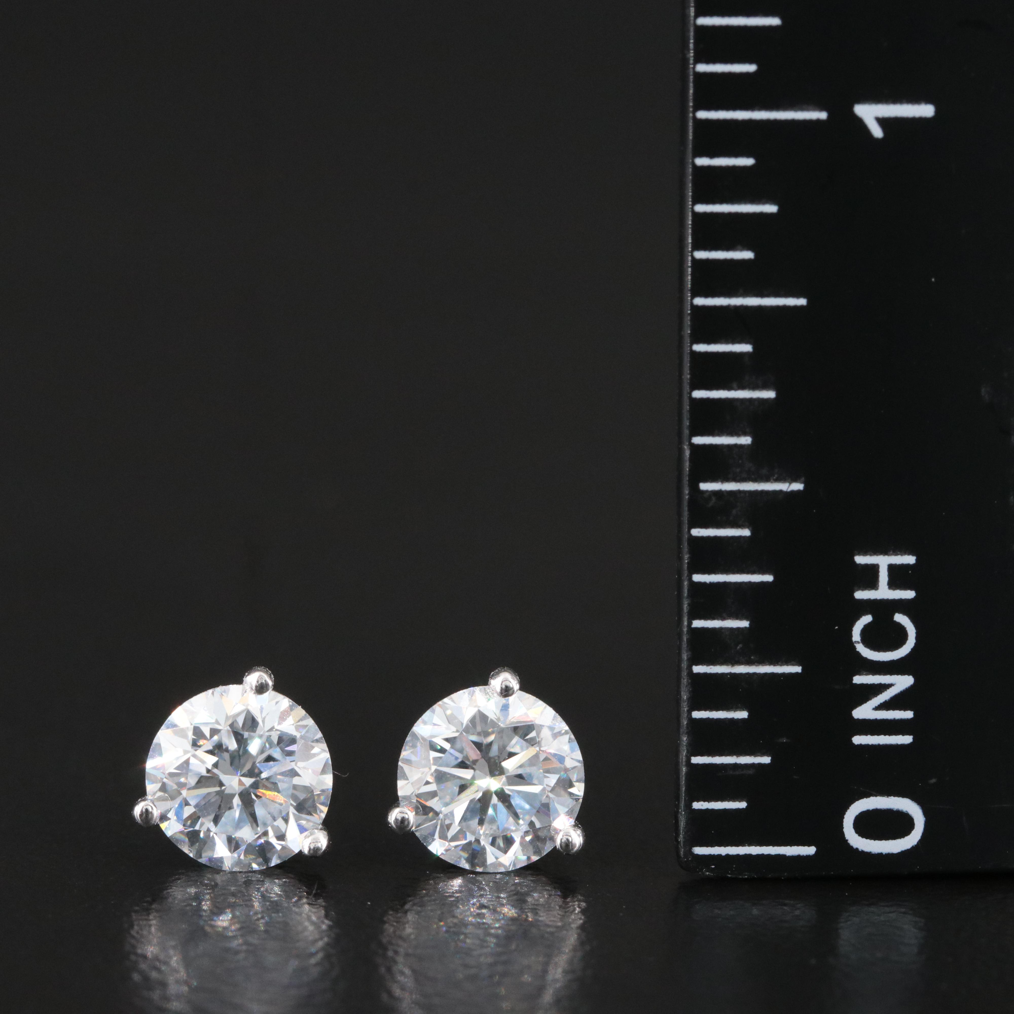 14K 2.00 CTW Lab Grown Diamond Stud Earrings