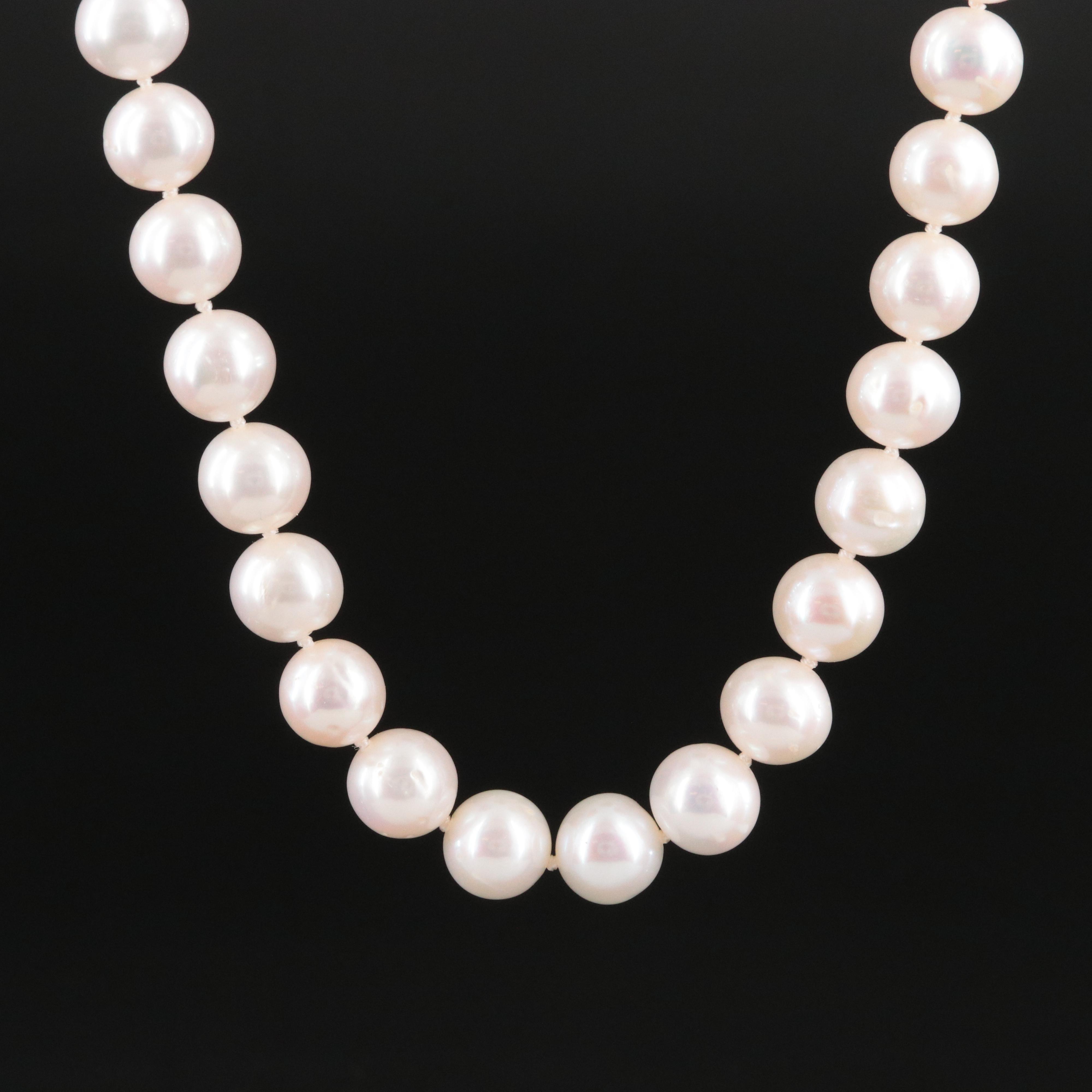 Pearl Necklace with 18K Clasp