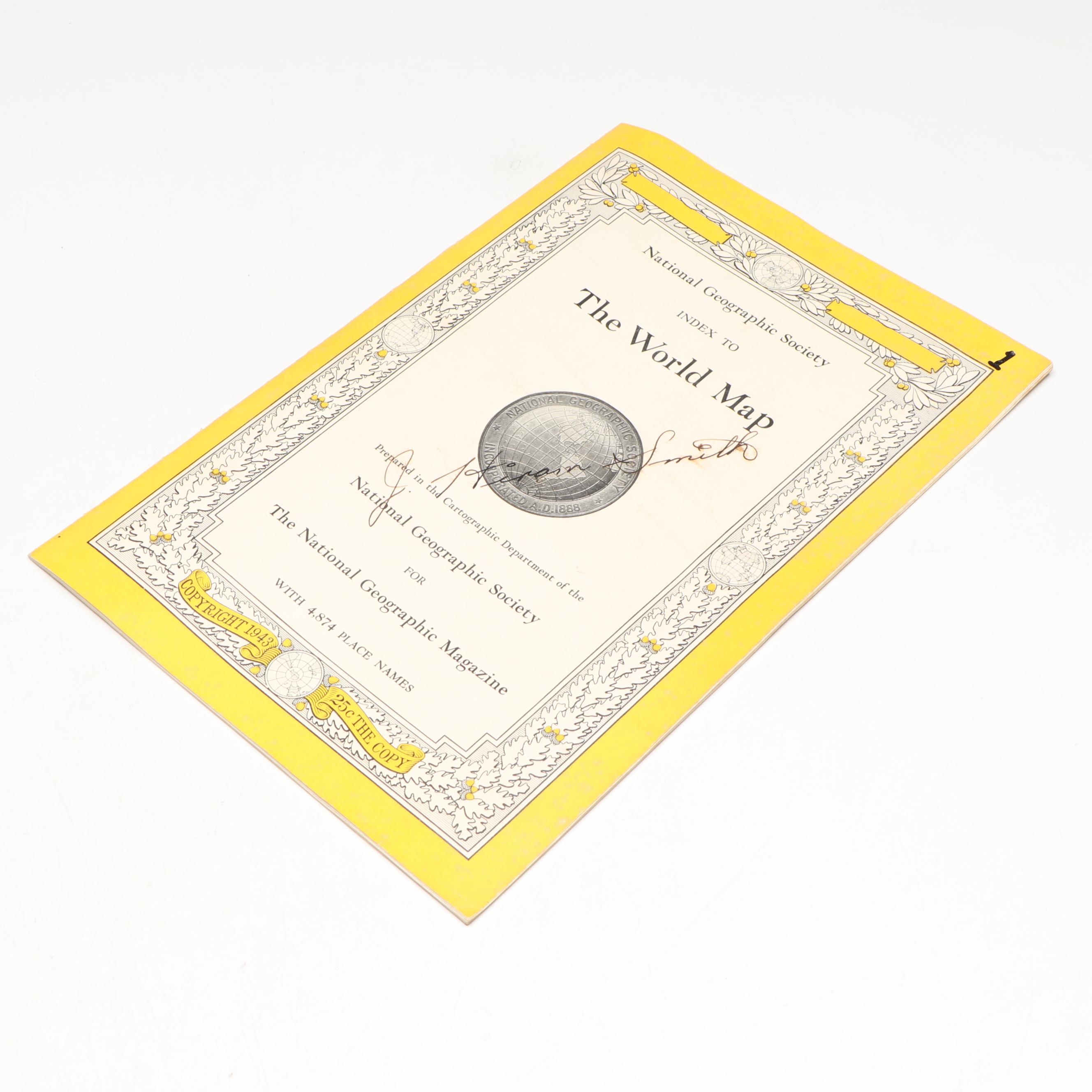 National Geographic Society World Maps Collection, Mid-20th Century