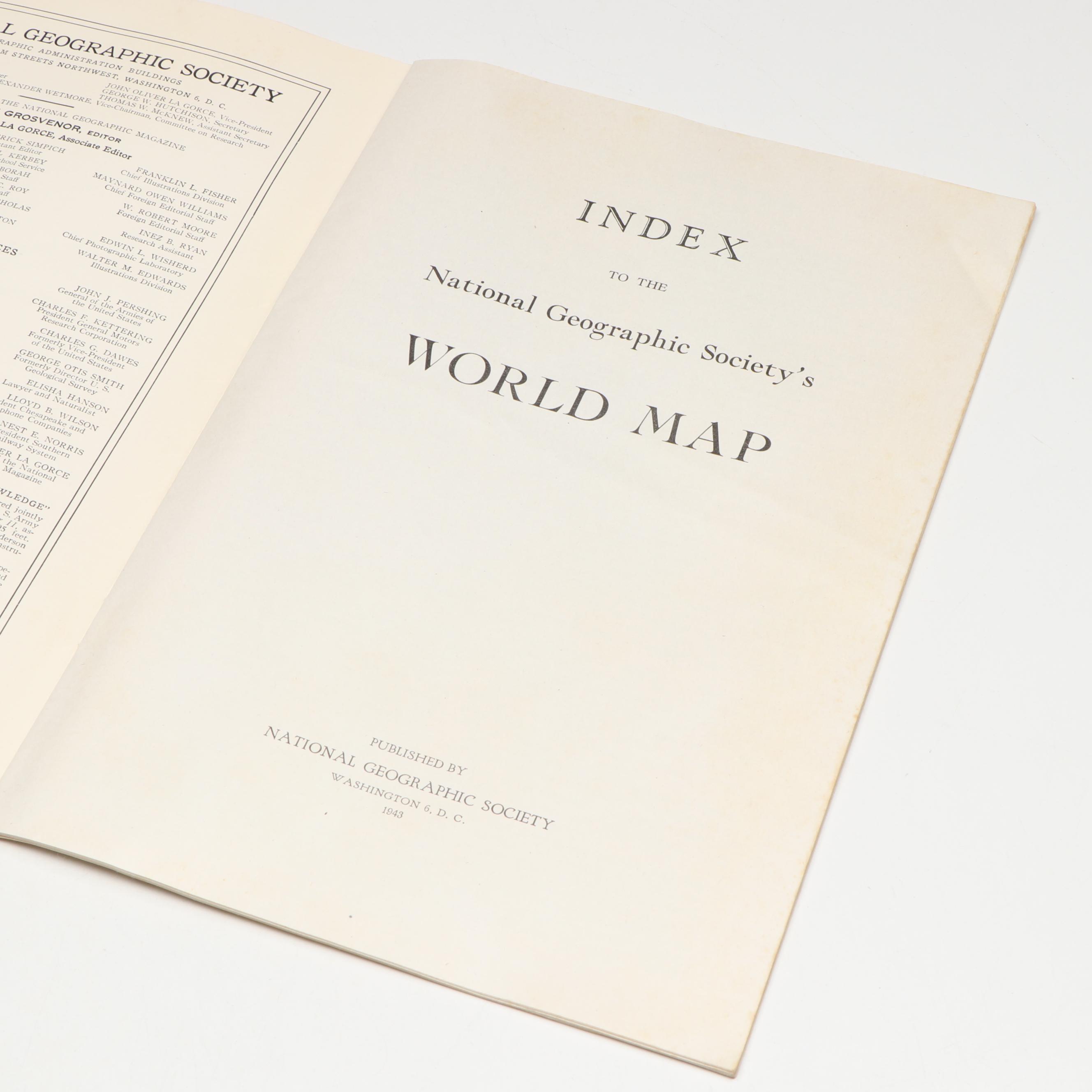 National Geographic Society World Maps Collection, Mid-20th Century