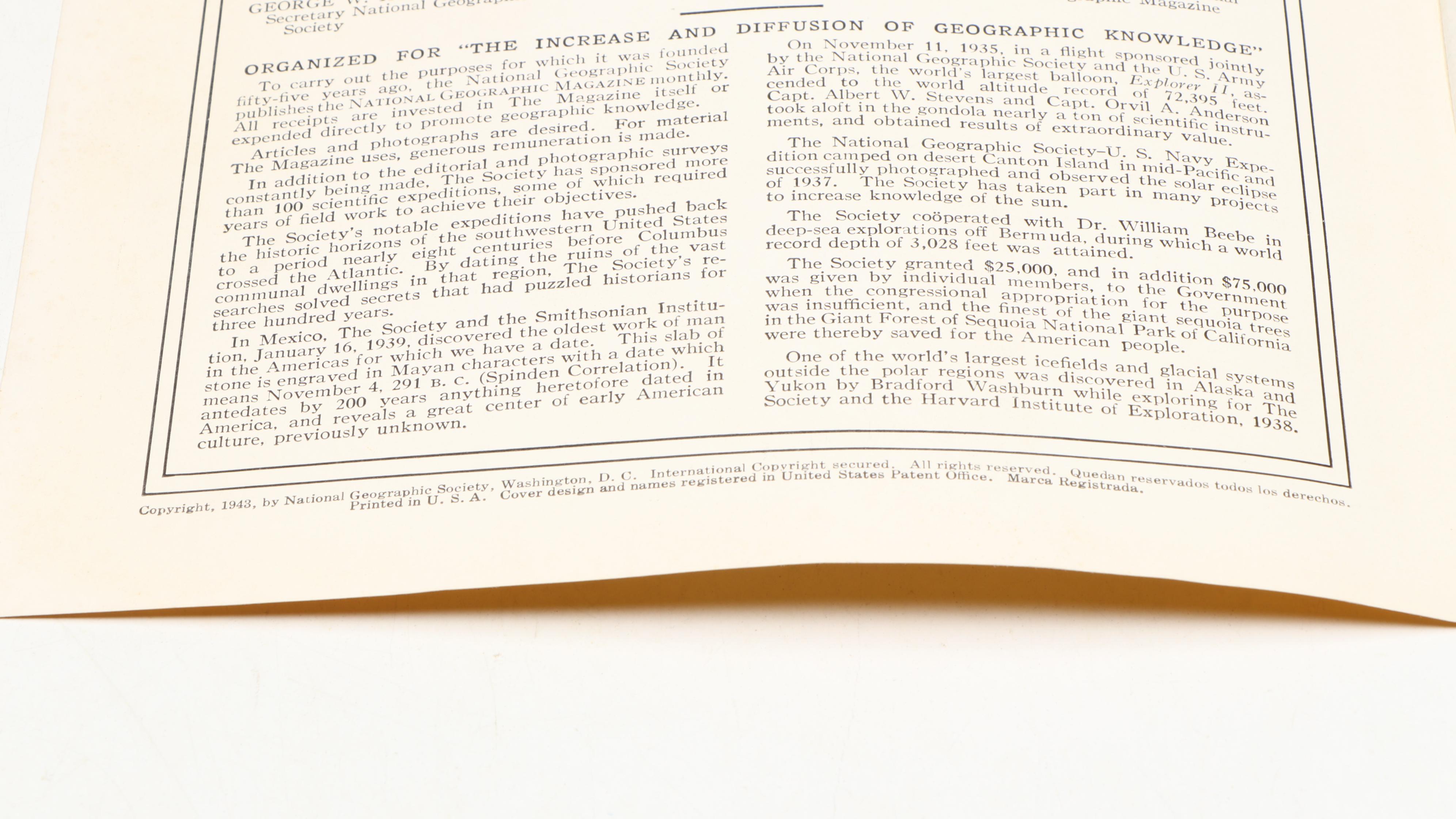 National Geographic Society World Maps Collection, Mid-20th Century