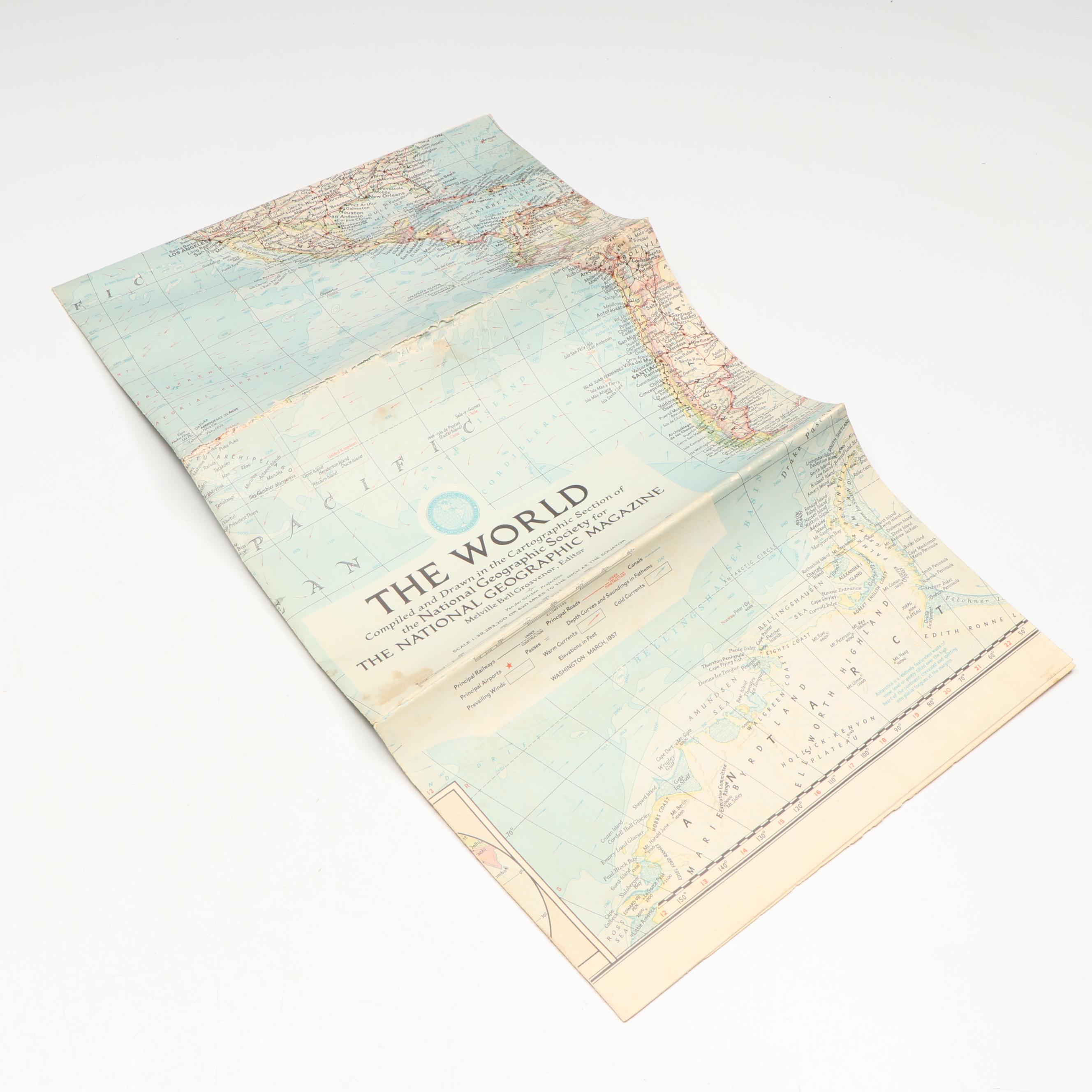 National Geographic Society World Maps Collection, Mid-20th Century