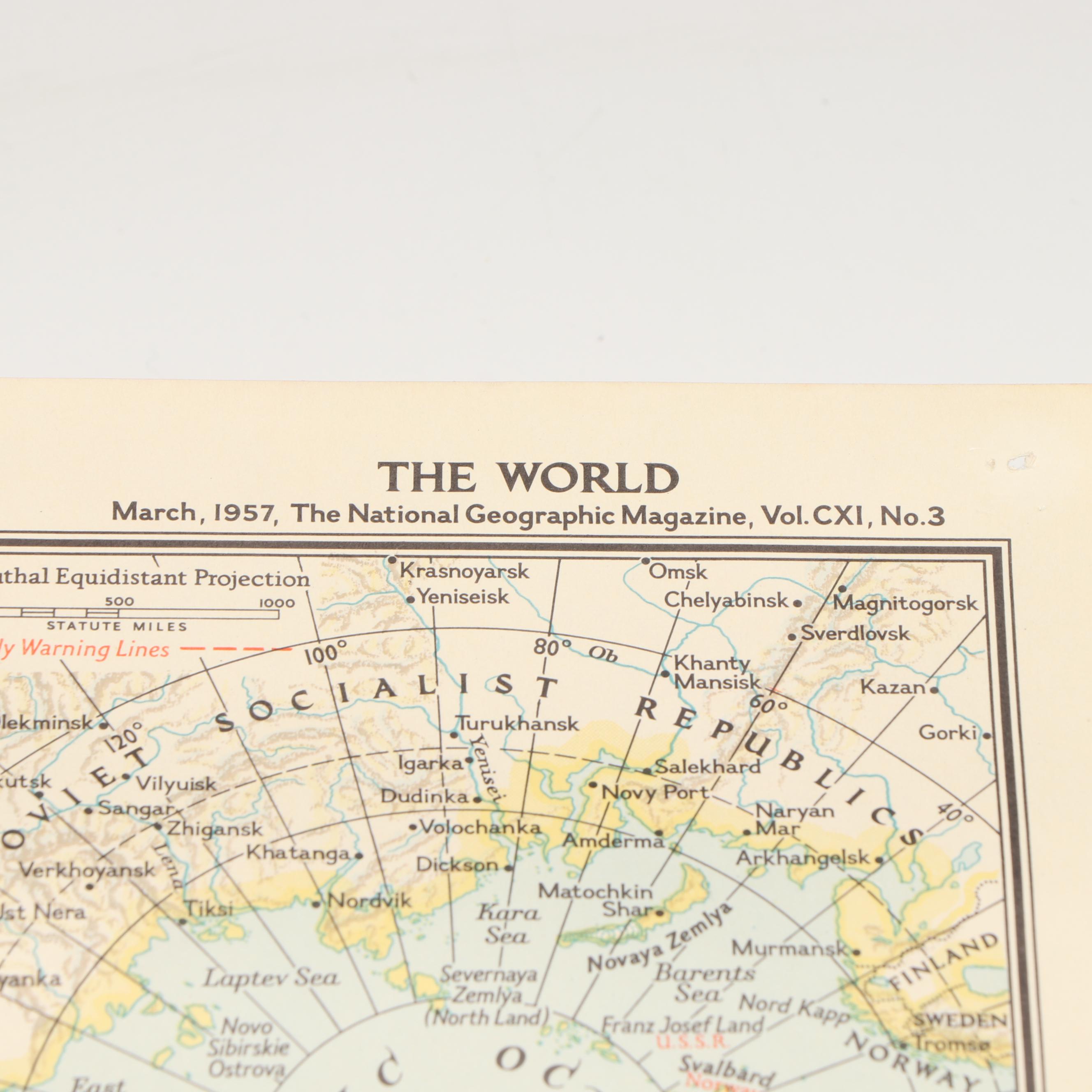 National Geographic Society World Maps Collection, Mid-20th Century