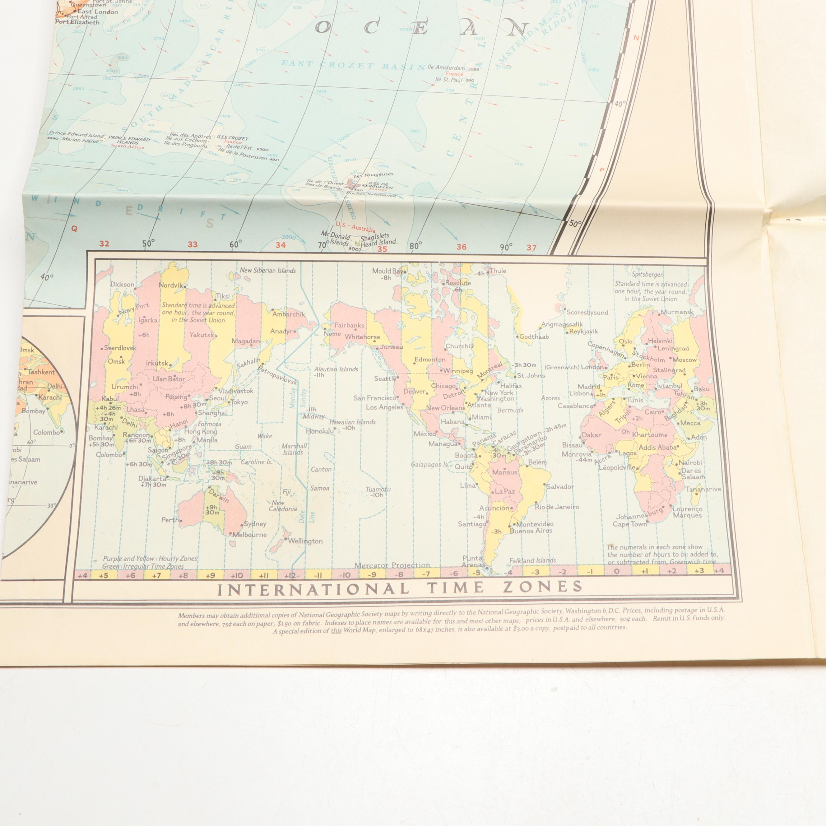 National Geographic Society World Maps Collection, Mid-20th Century