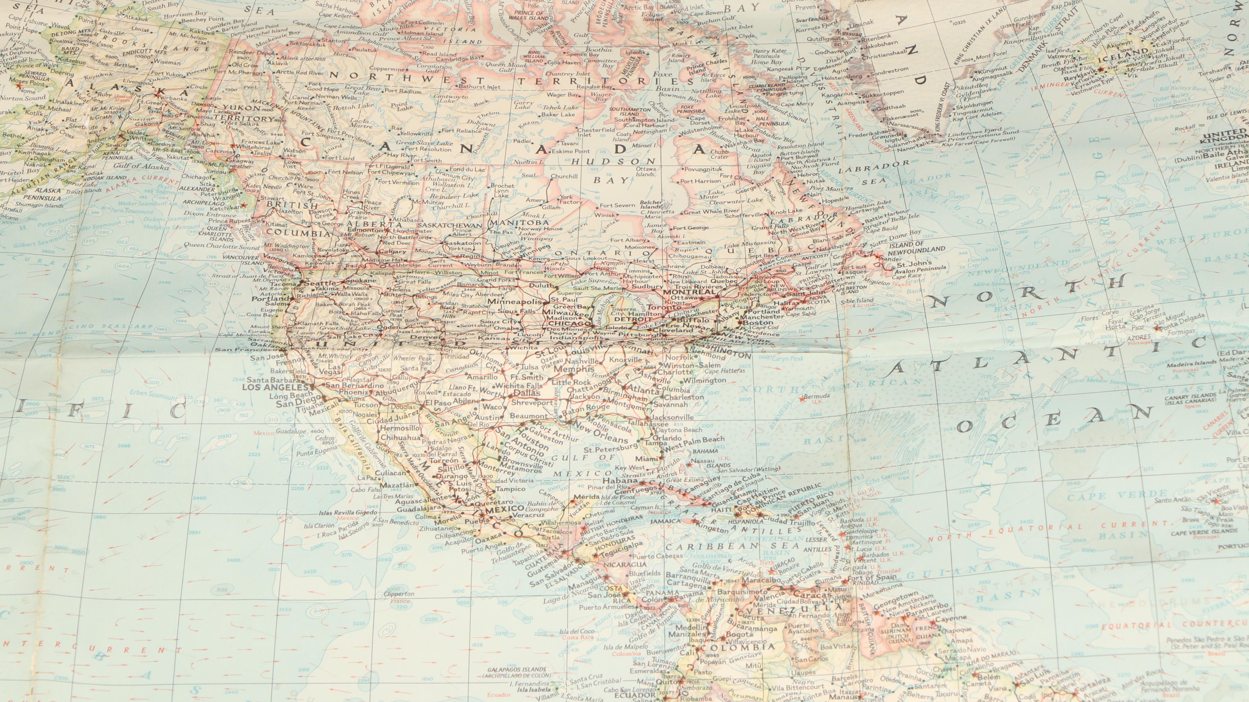 National Geographic Society World Maps Collection, Mid-20th Century