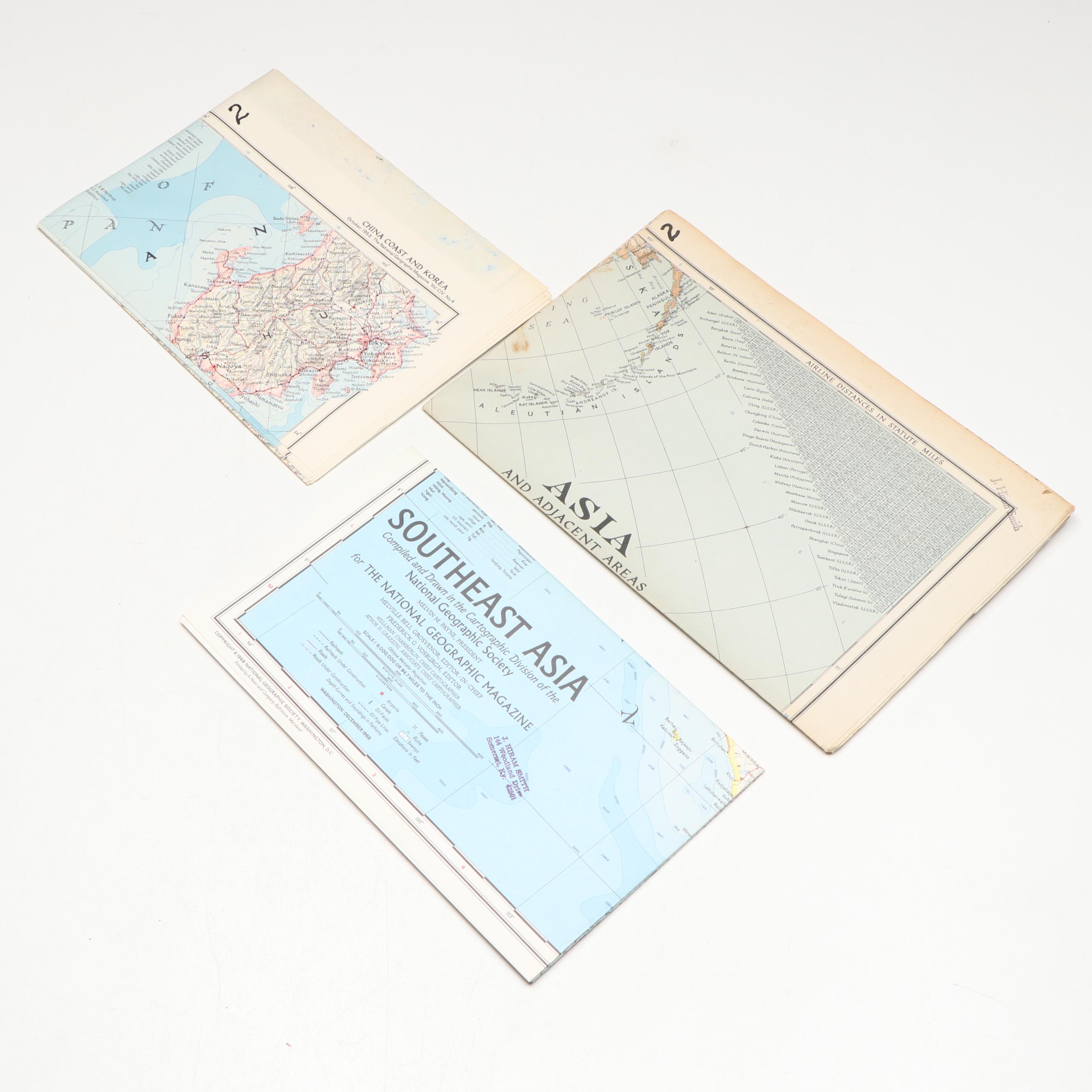 National Geographic Society World Maps Collection, Mid-20th Century