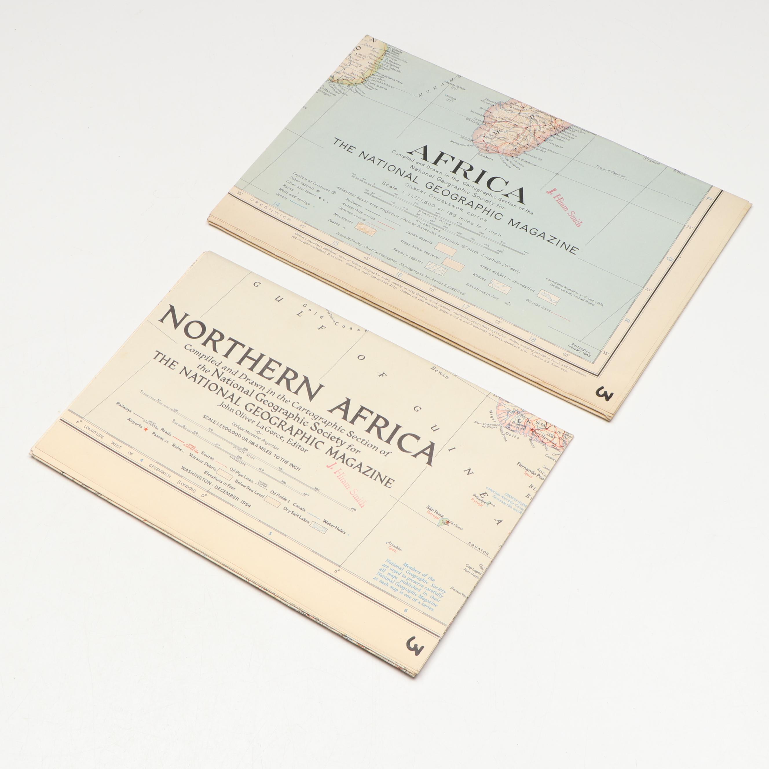 National Geographic Society World Maps Collection, Mid-20th Century