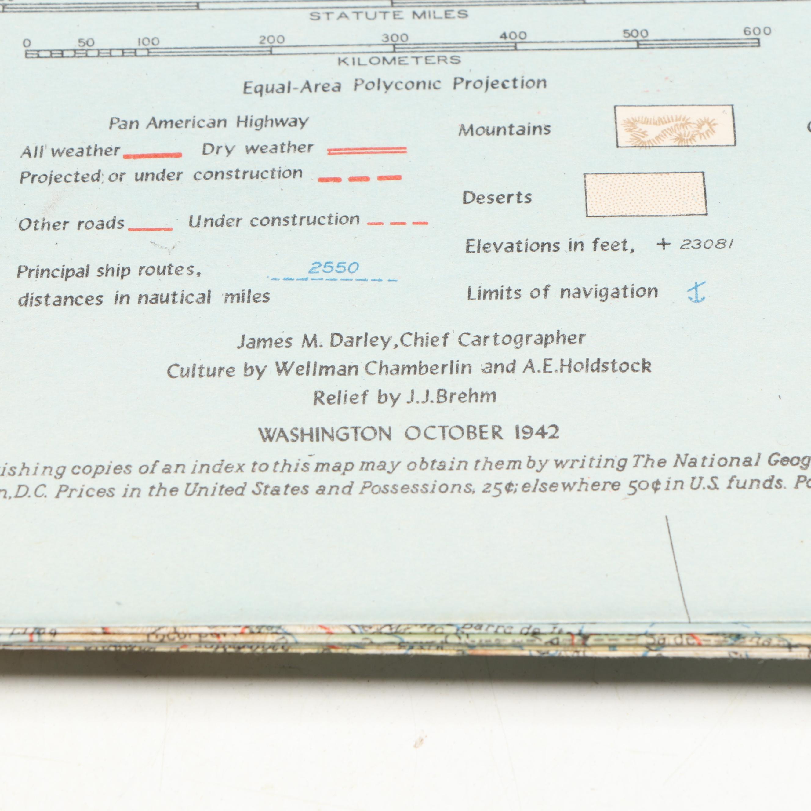 National Geographic Society World Maps Collection, Mid-20th Century