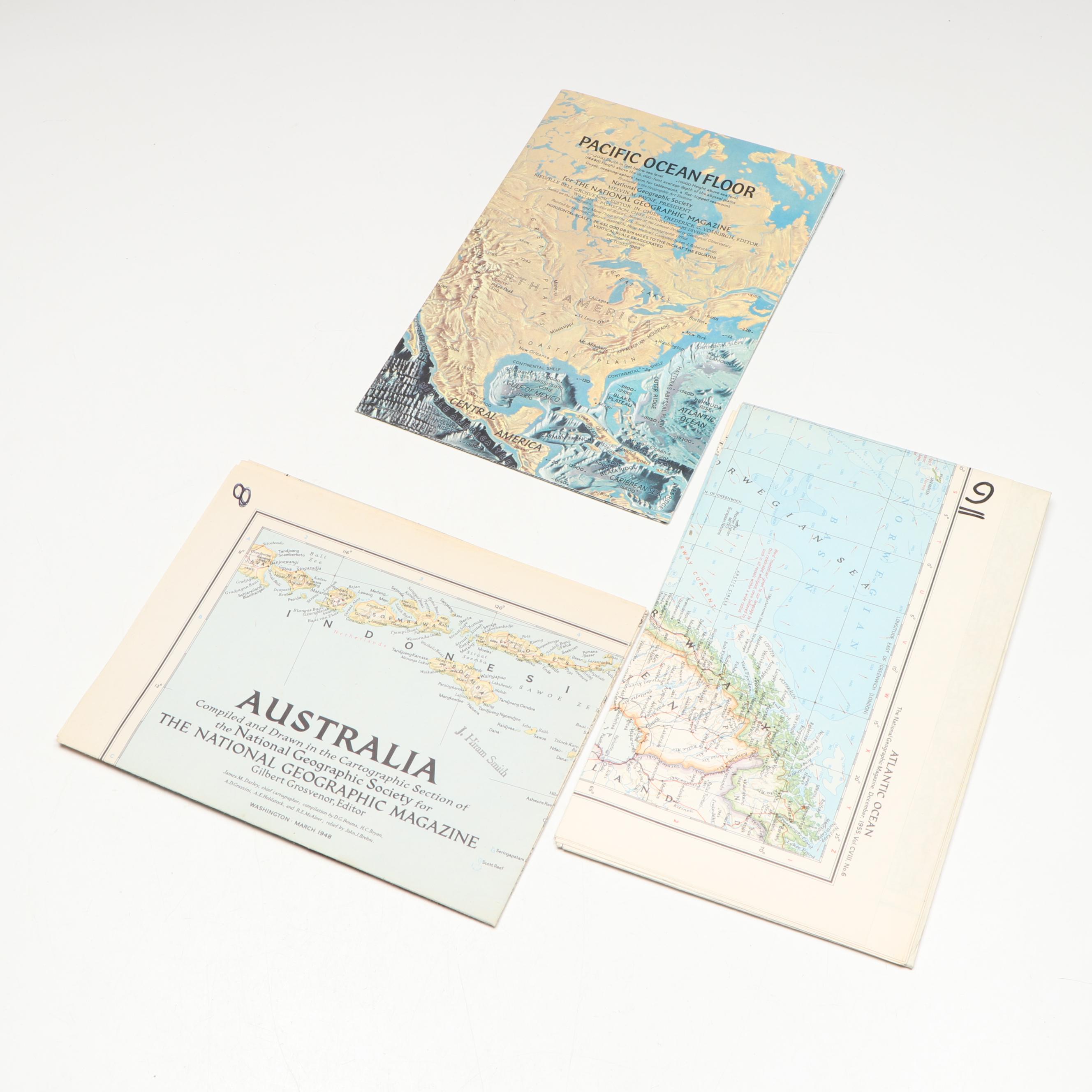 National Geographic Society World Maps Collection, Mid-20th Century