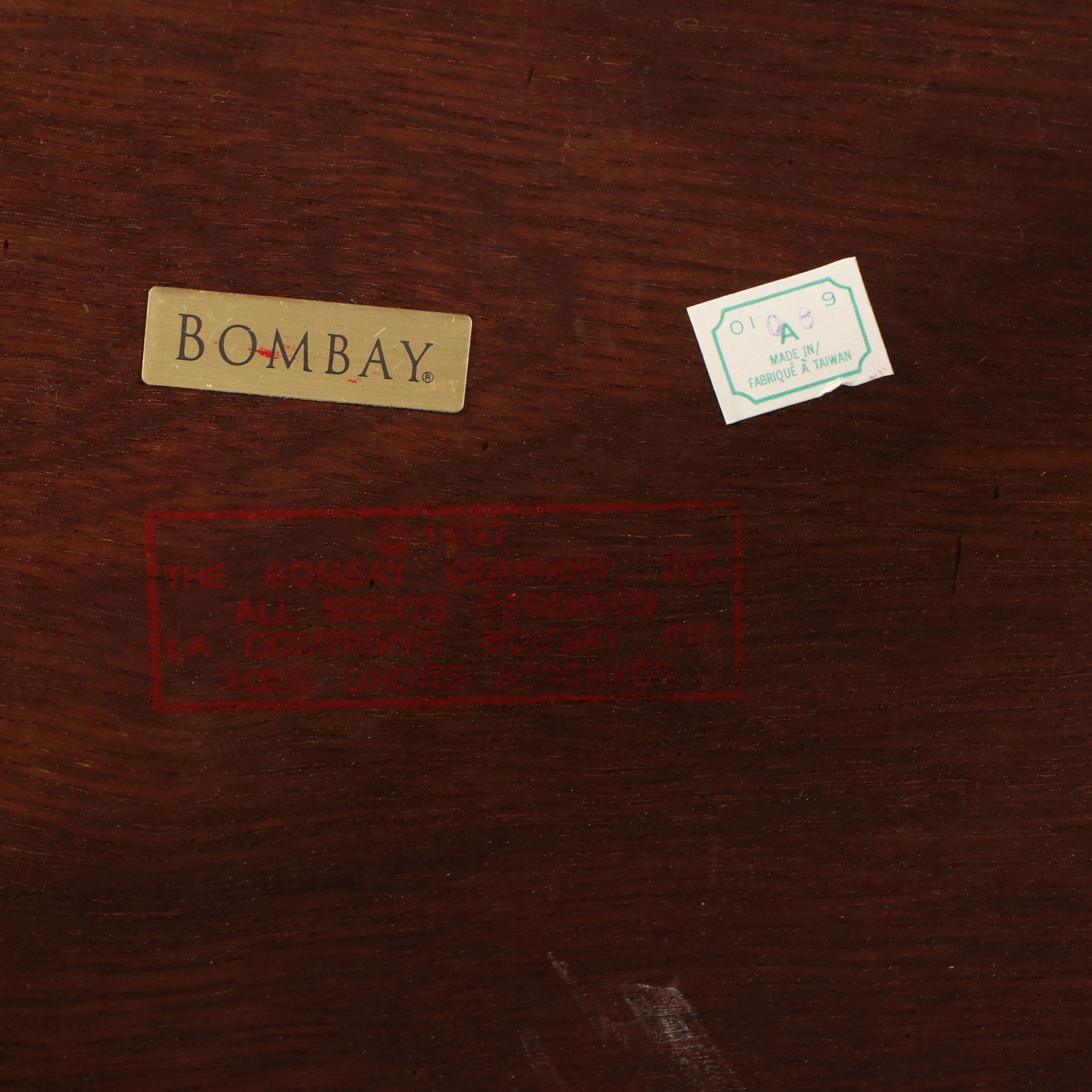 The Bombay Co. Mahogany Console Table