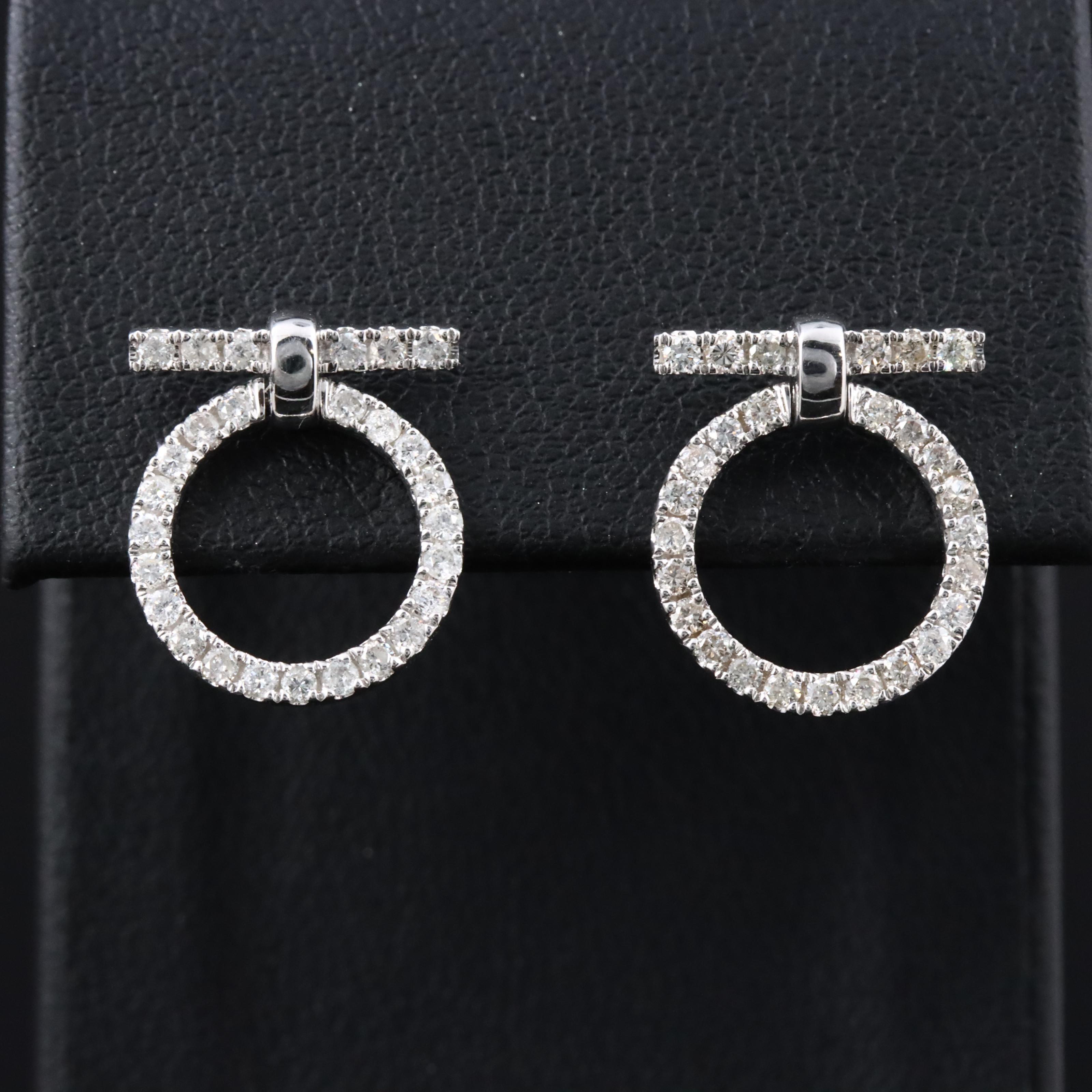 14K 0.75 CTW Diamond Drop Earrings